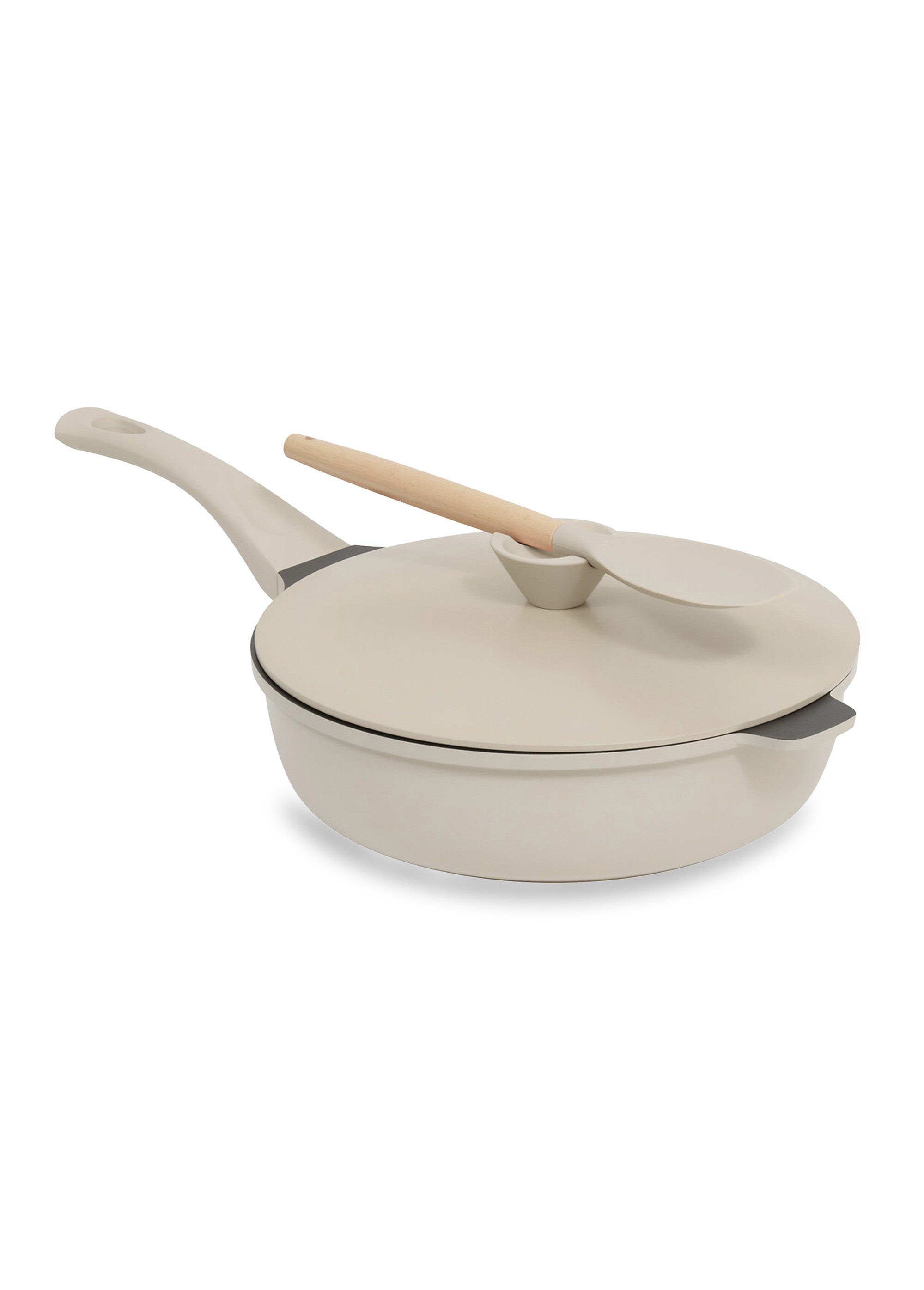 Sauteuse alu + panier vapeur + couvercle + cuillère Marron JJA-189456 FA1