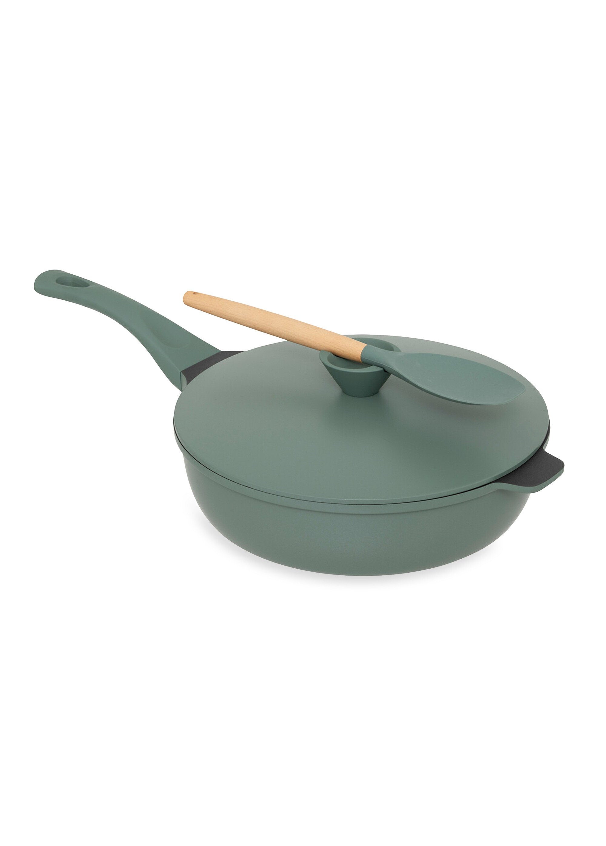 Sauteuse alu + panier vapeur + couvercle + cuillère Gris JJA-189456 FA1