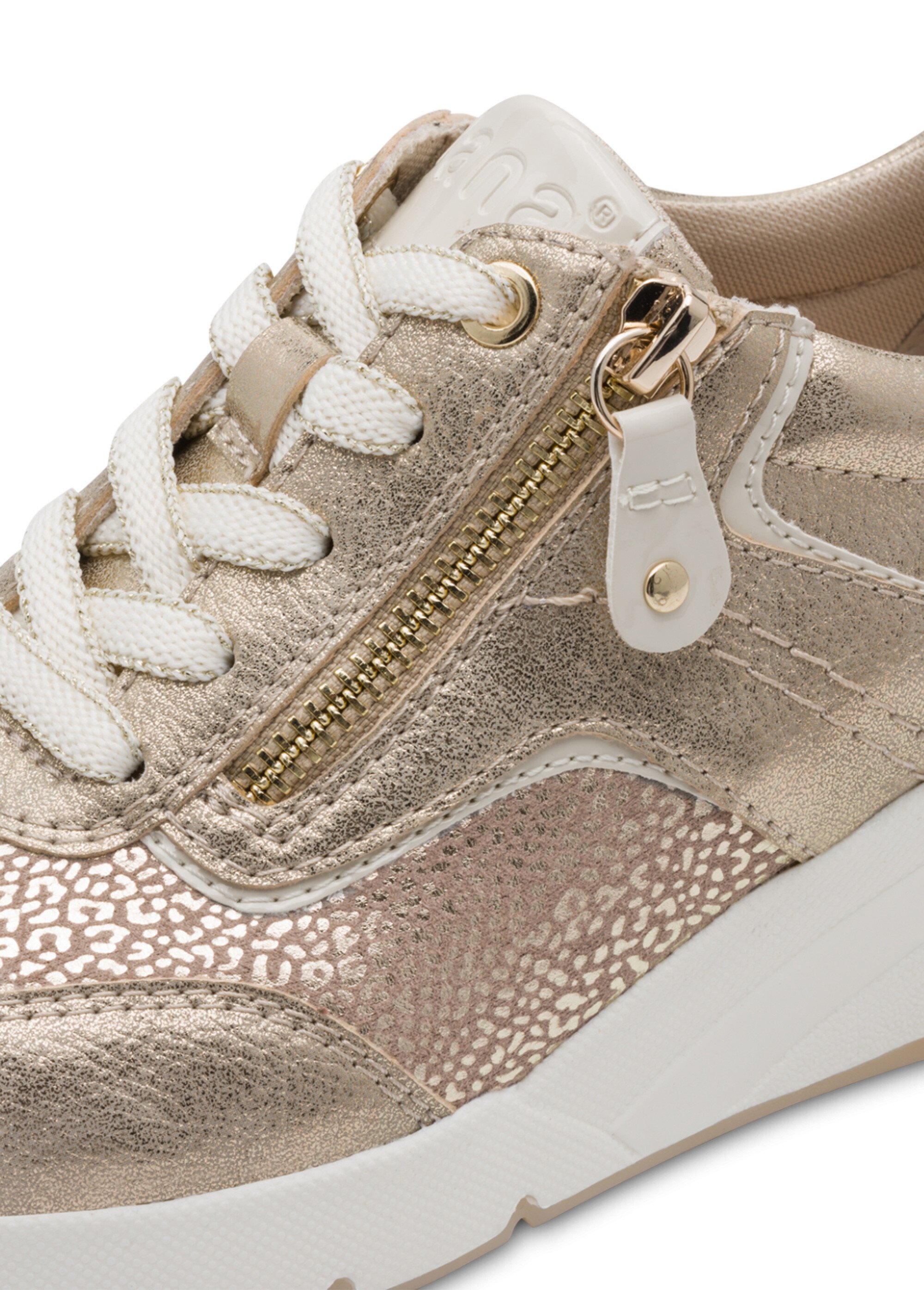 Sneakers métallisées semelle compensée