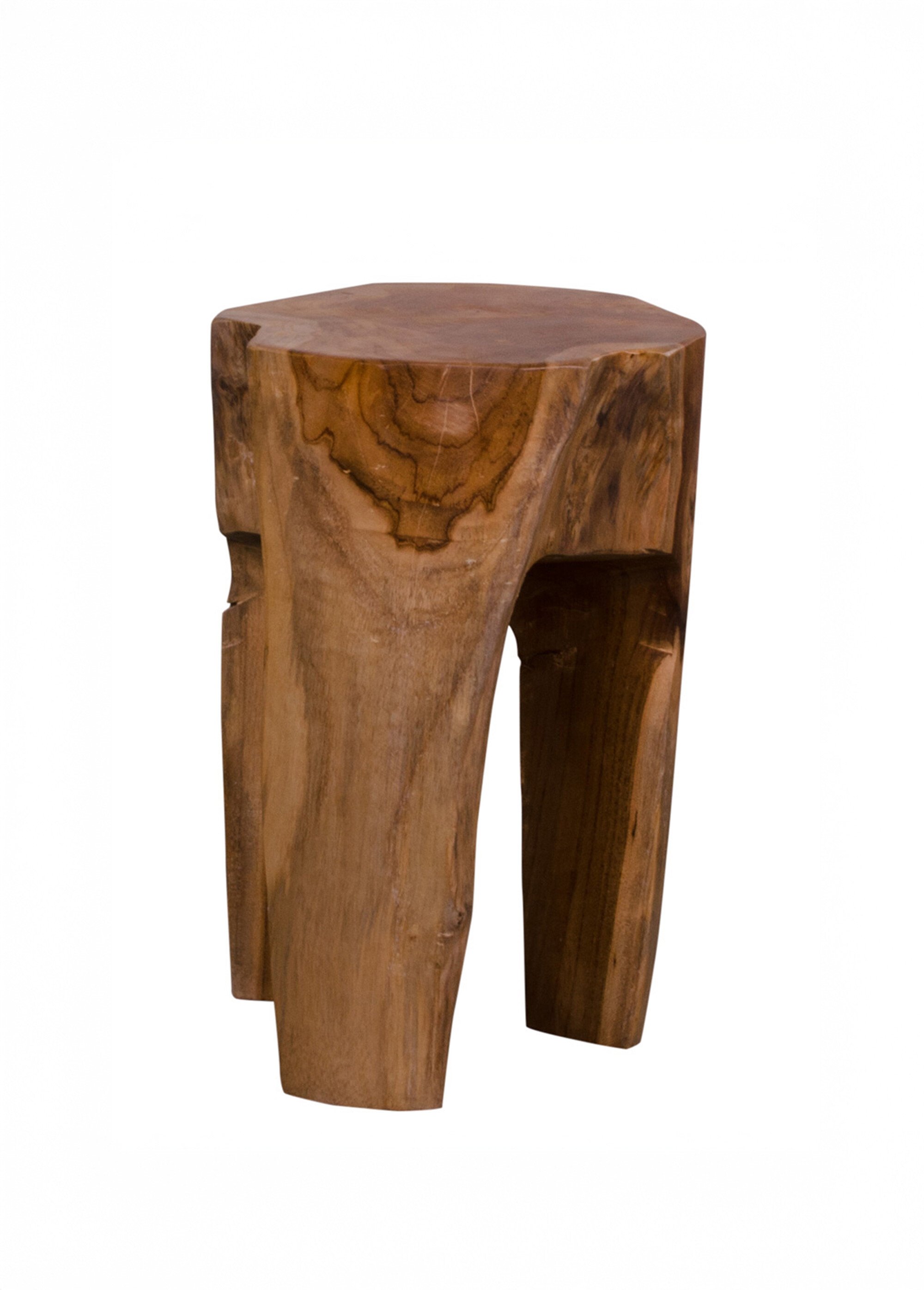 Tabouret en teck recyclé, modèle unique