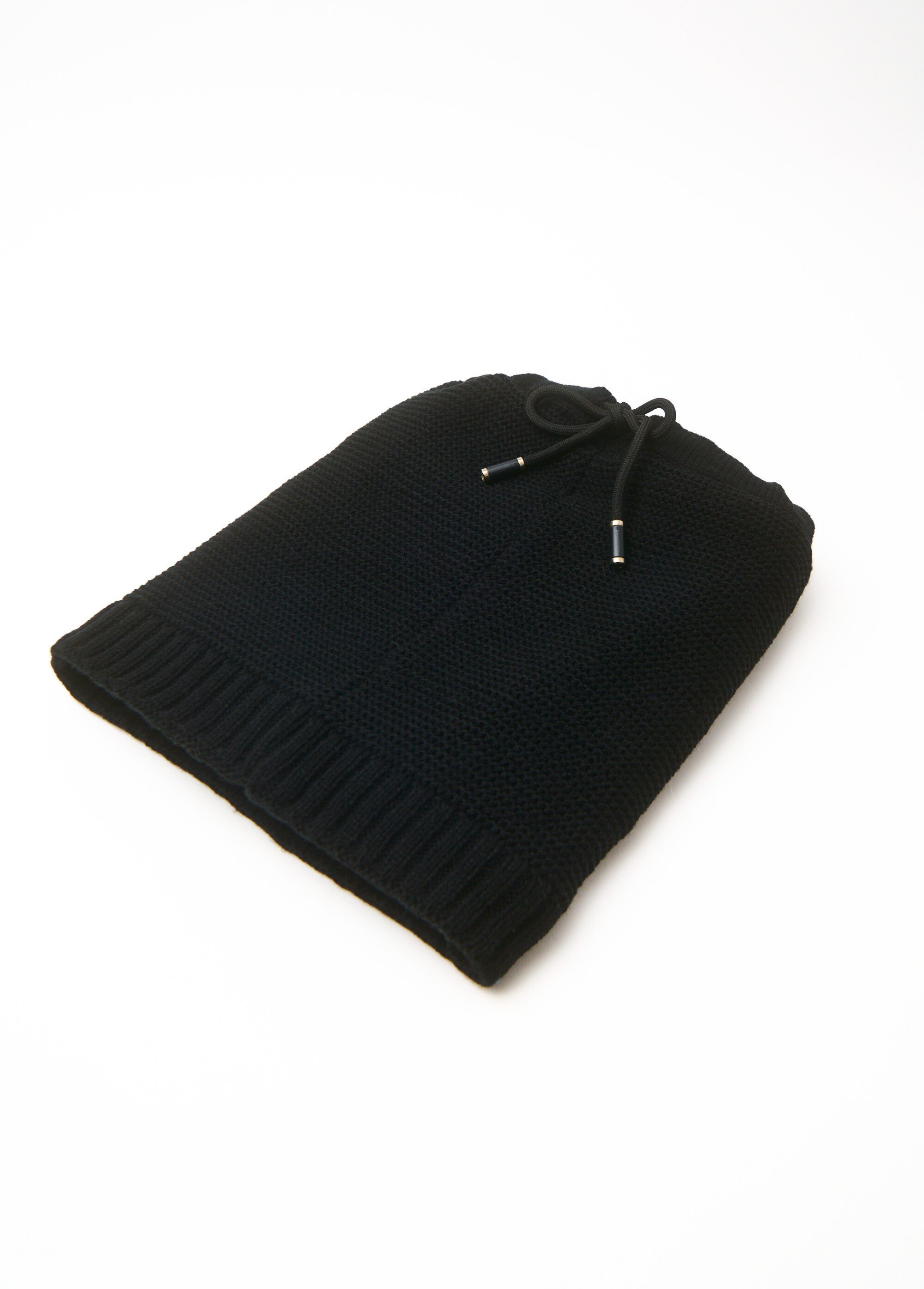 Tour de cou maille et polaire type snood Homme Noir NESCOL AP1