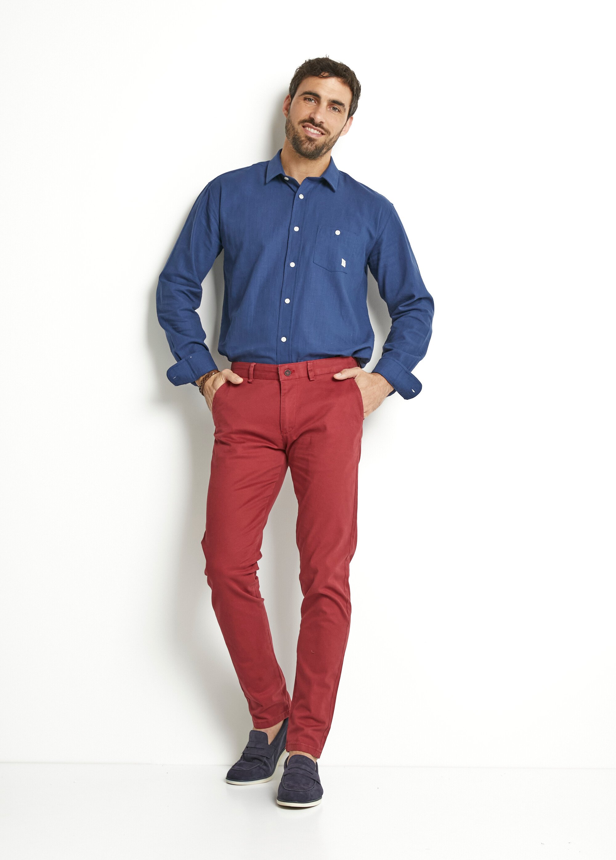 Pantalon Chic MOS MOSH Modèle IVANA Syrah Red - Taille 25 - Neuf Avec étiquettes