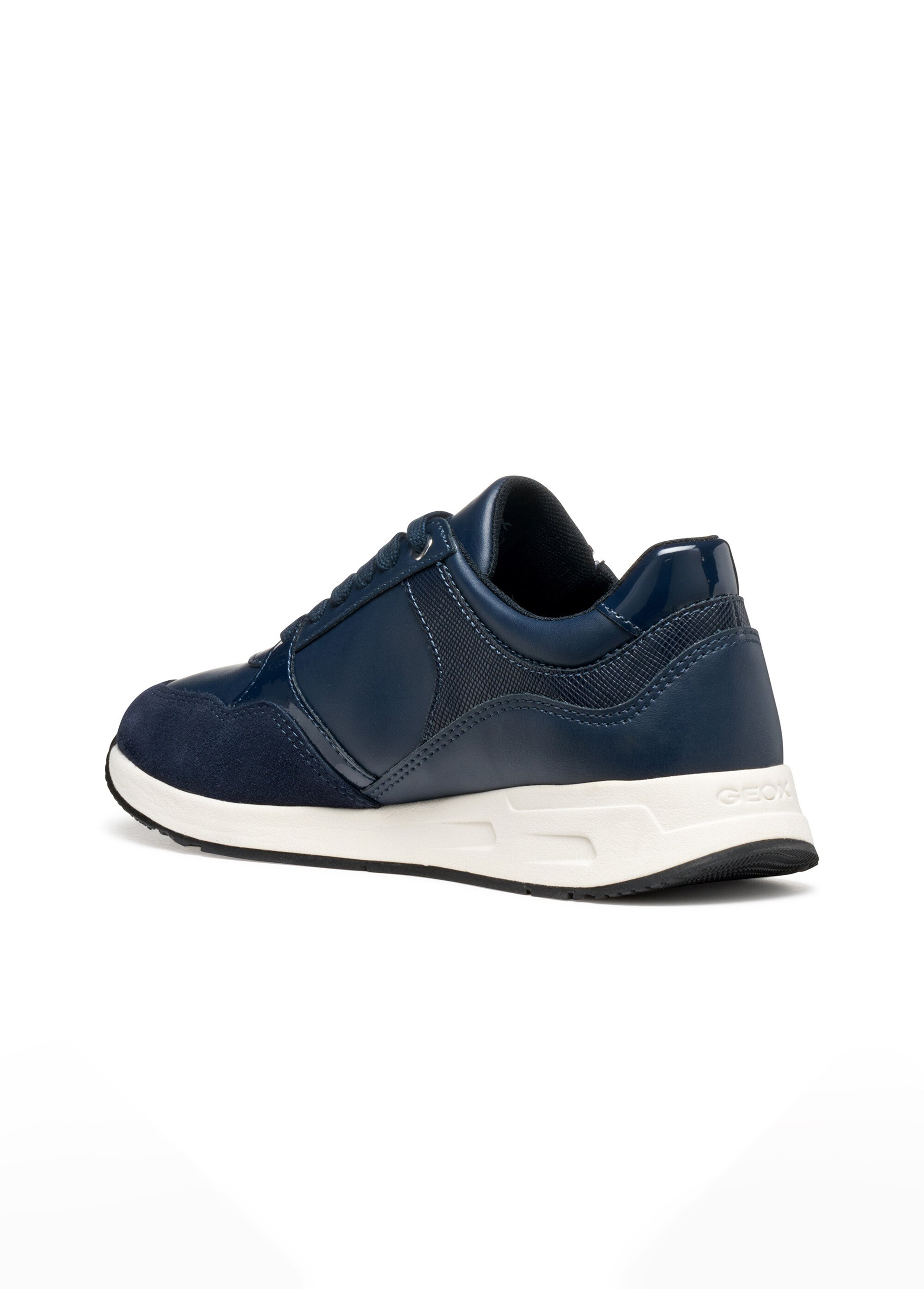 Baskets compensées lacets et zips Femme BLEU MARINE GEO-D36NQB DO1