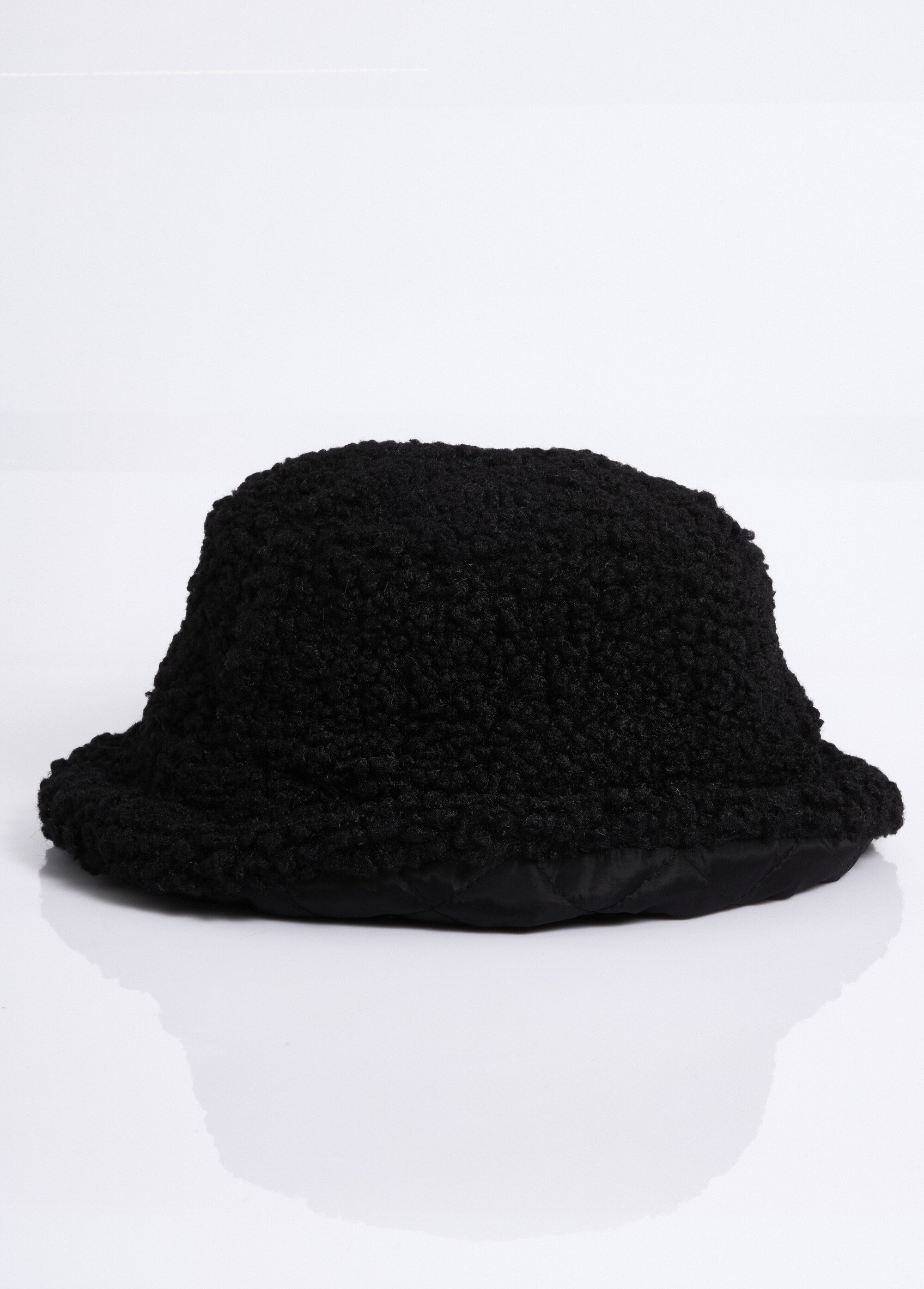 Bob réversible maille bouclette/matelassé Femme Noir NES180LHW2303 DE2