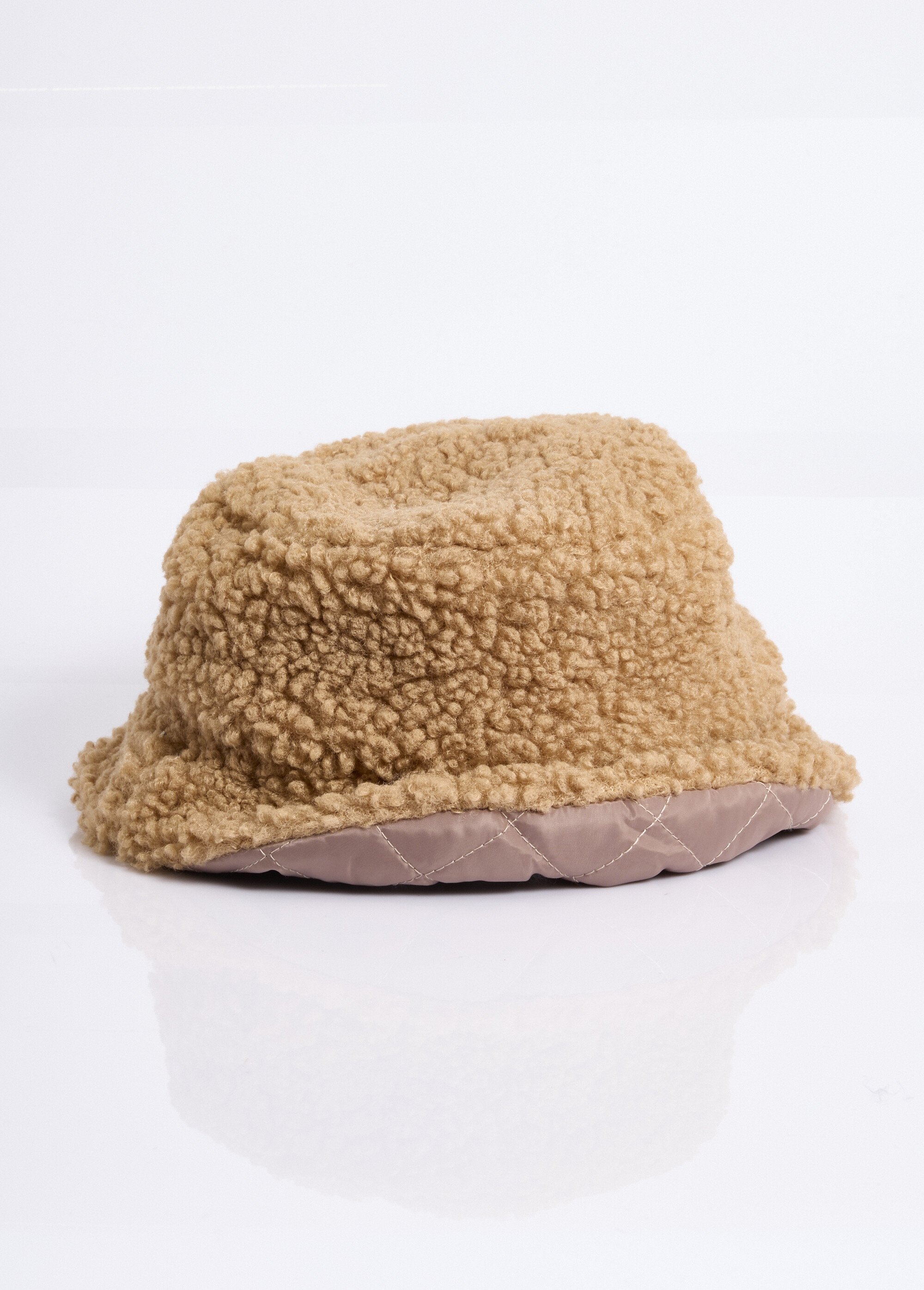 Bob réversible maille bouclette/matelassé Femme Beige NES180LHW2303 DE2