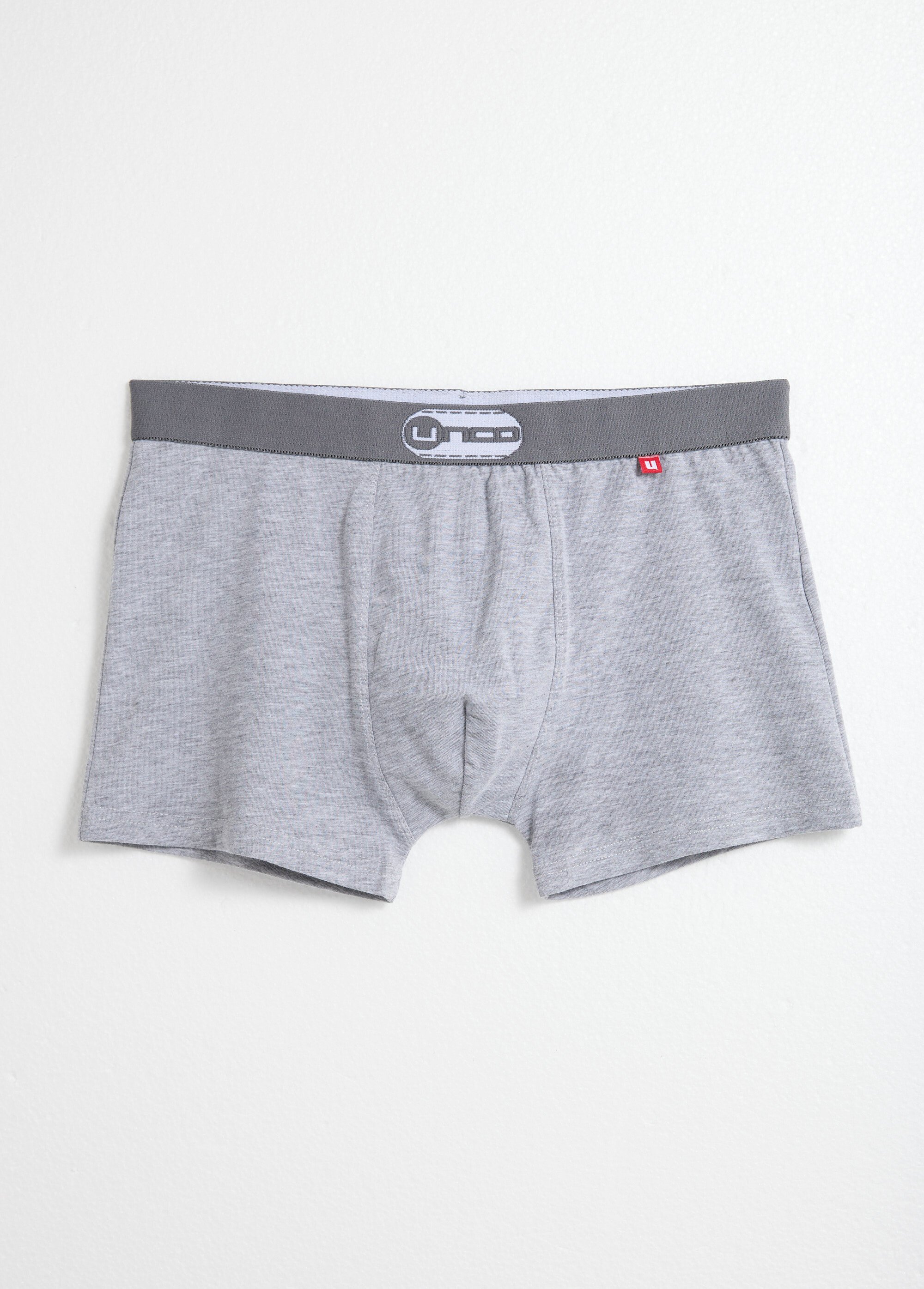 Boxers assortis uni et petits motifs
