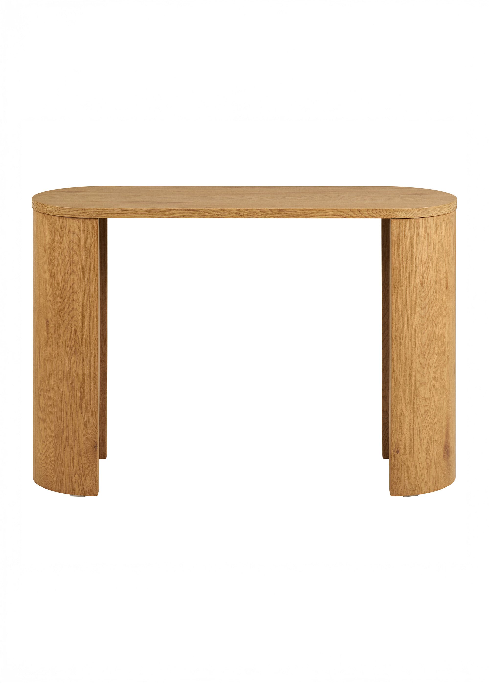 Console en bois pieds demi cercle, clair