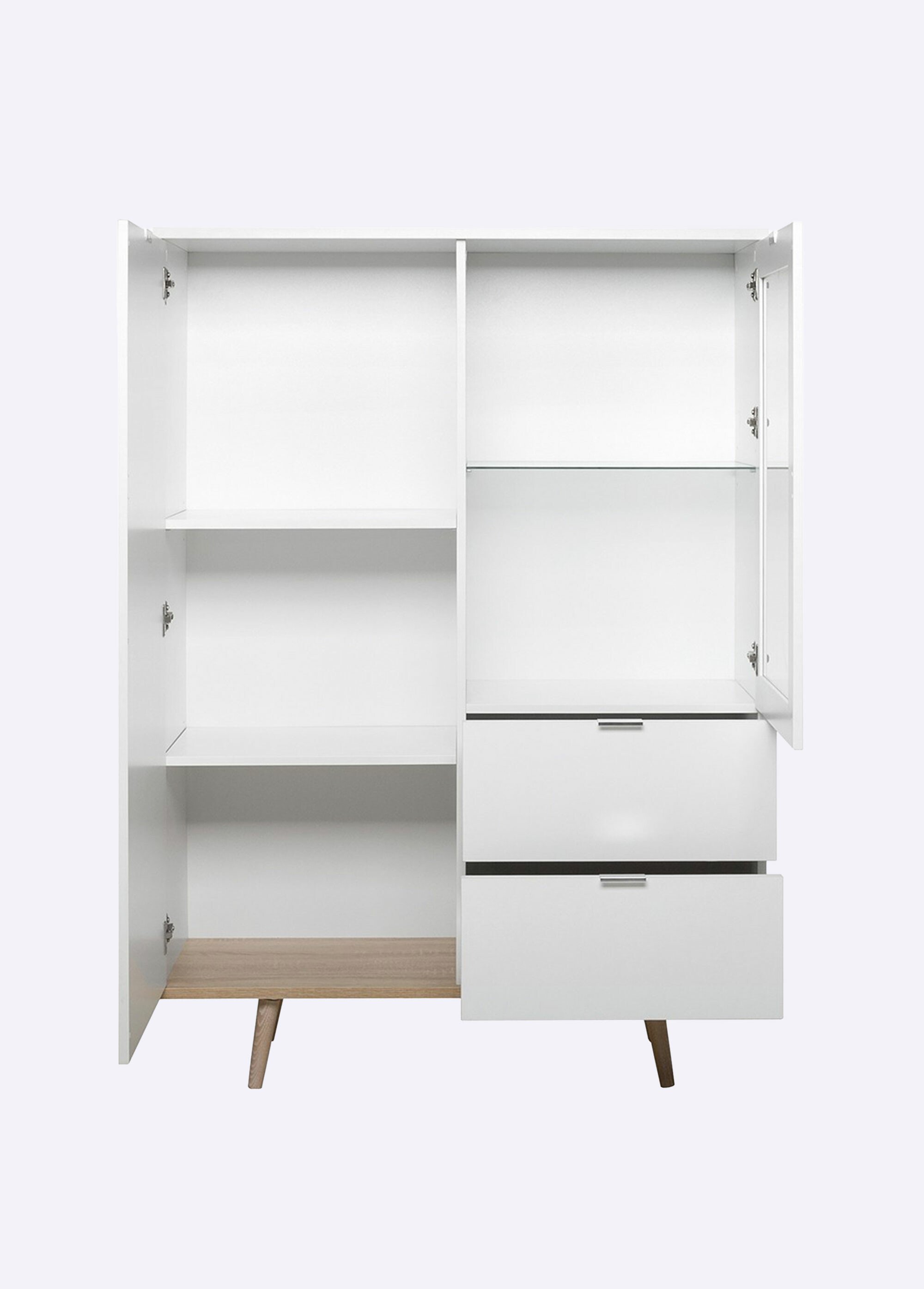 COPENHAGUE Vaisselier 2 portes + 2 tiroirs BLANC CAL-13822133 DE2