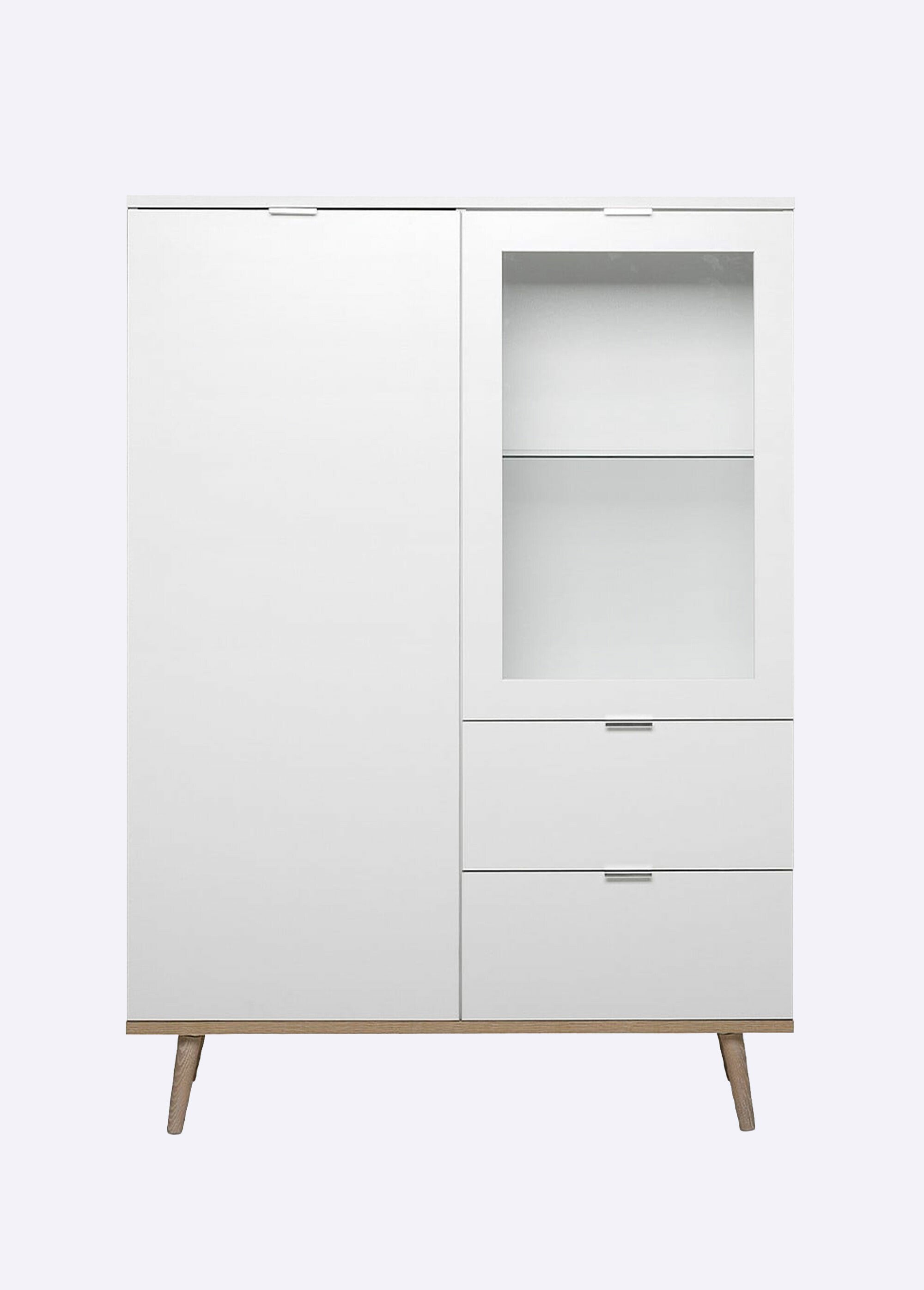 COPENHAGUE Vaisselier 2 portes + 2 tiroirs BLANC CAL-13822133 FA1