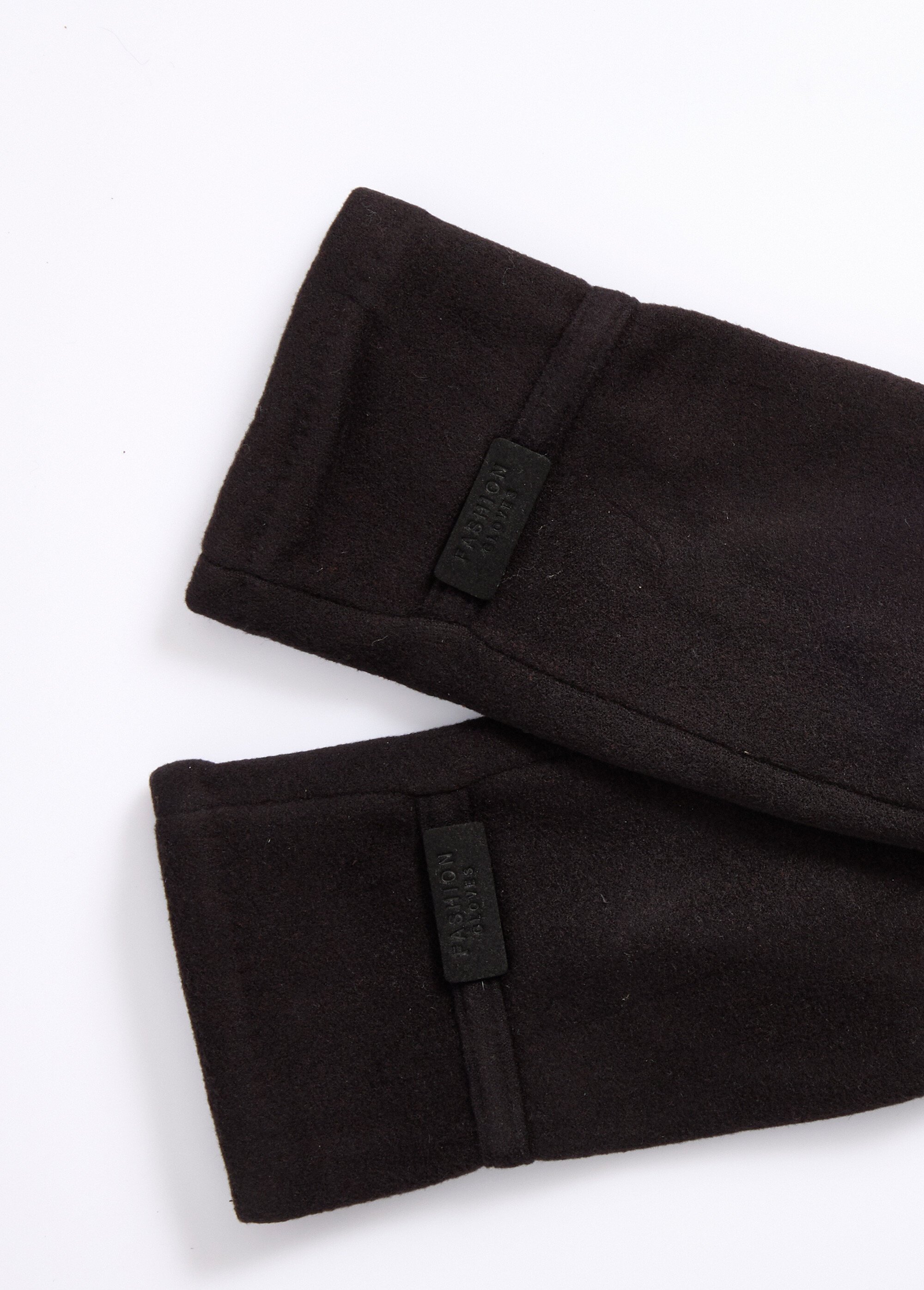 Gants chauds en polaire aspect lainage Femme Noir NES180LFG1903 DE1