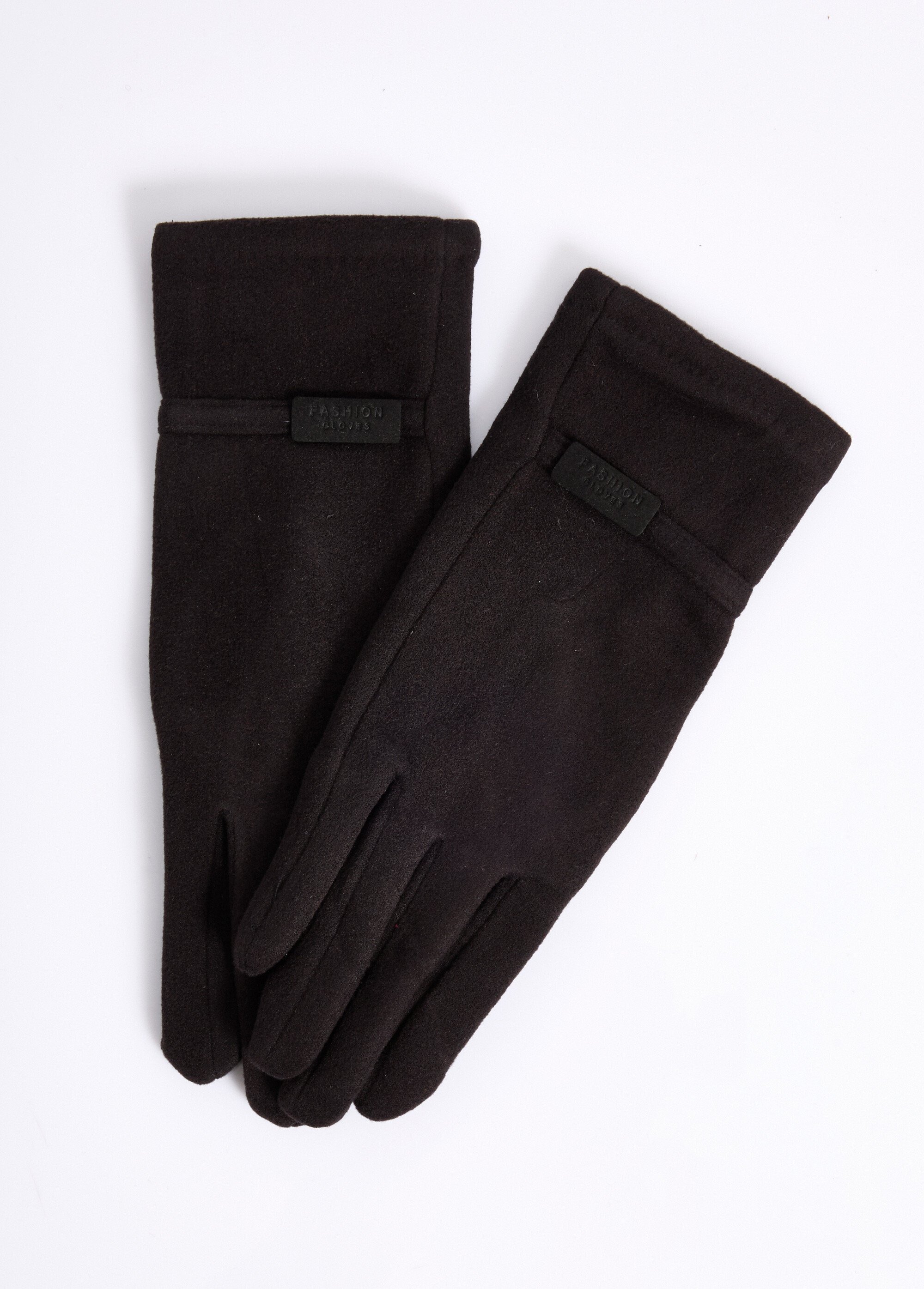 Gants chauds en polaire aspect lainage Femme Noir NES180LFG1903 FA1