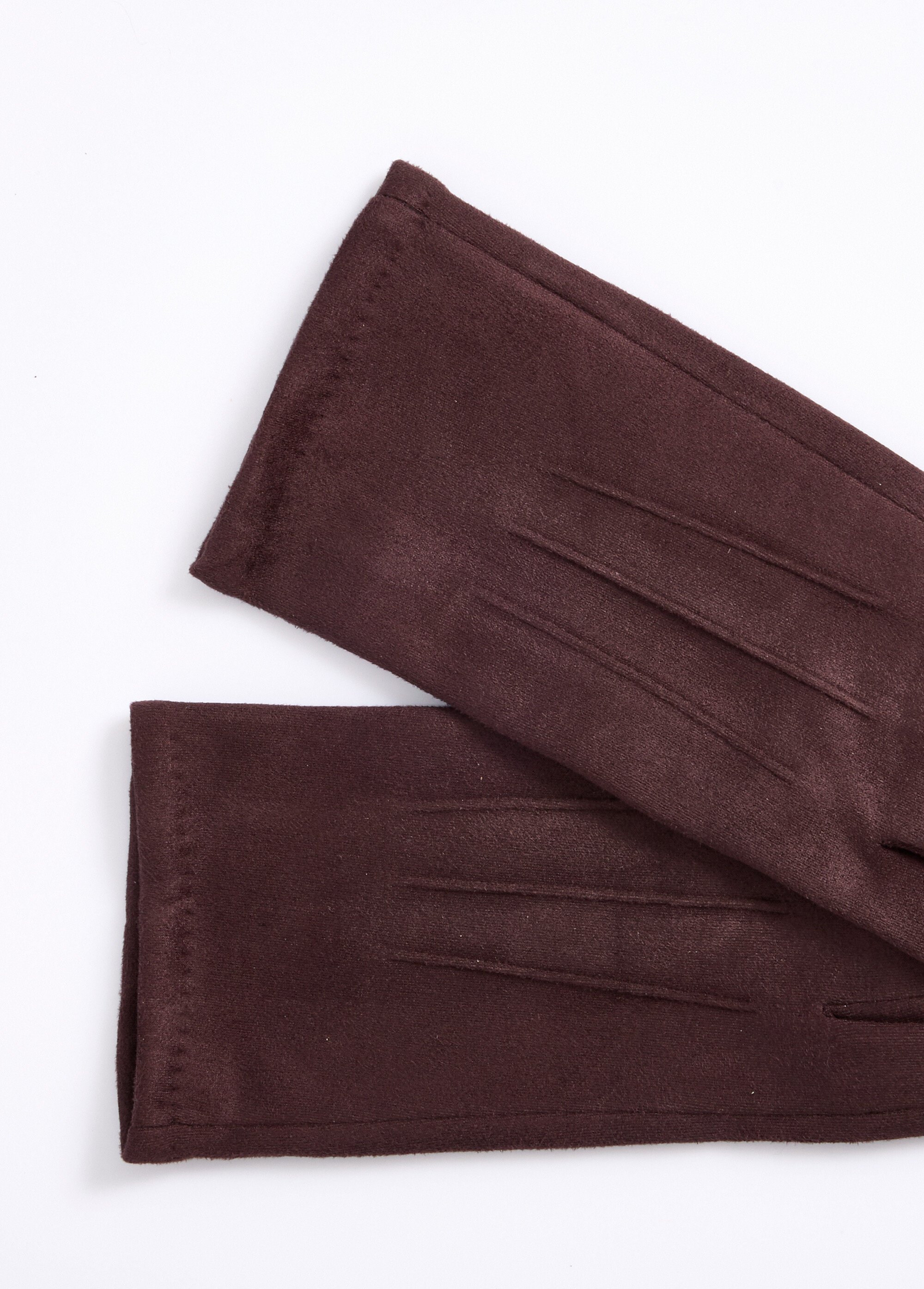 Gants chic en suédine Femme Marron NES180LFG2301 DE1