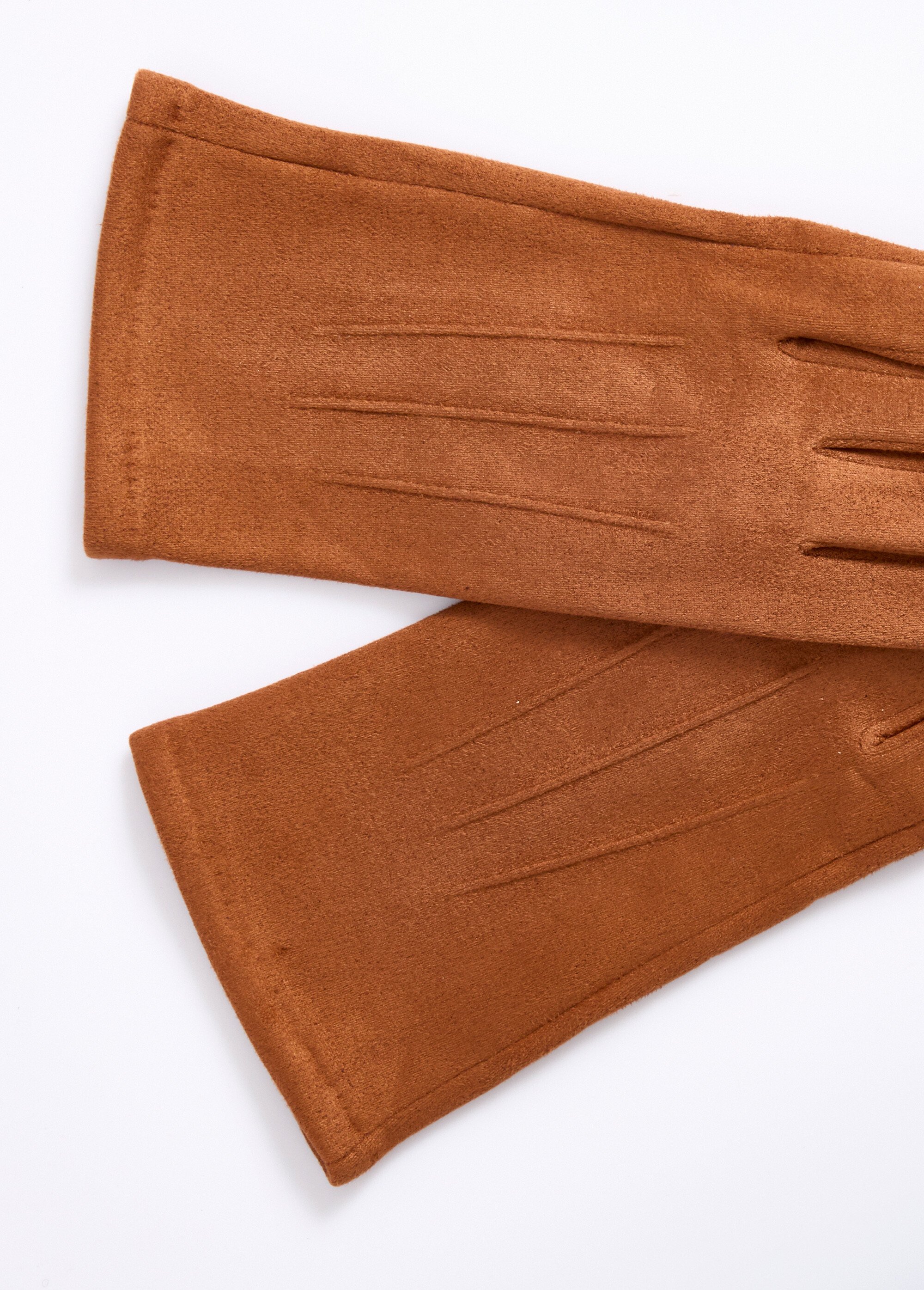 Gants chic en suédine Femme Beige NES180LFG2301 DE1