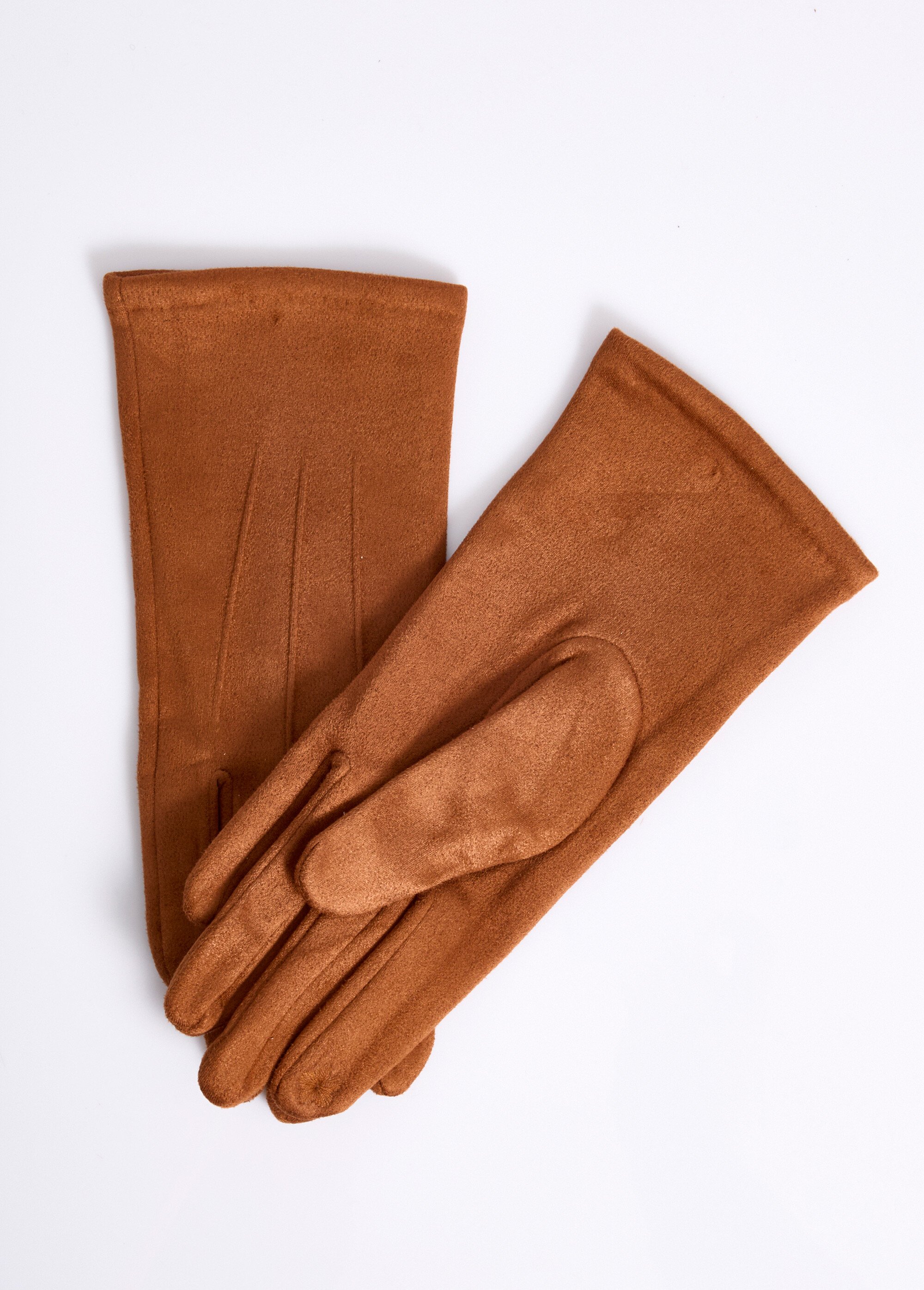 Gants chic en suédine Femme Beige NES180LFG2301 FA1