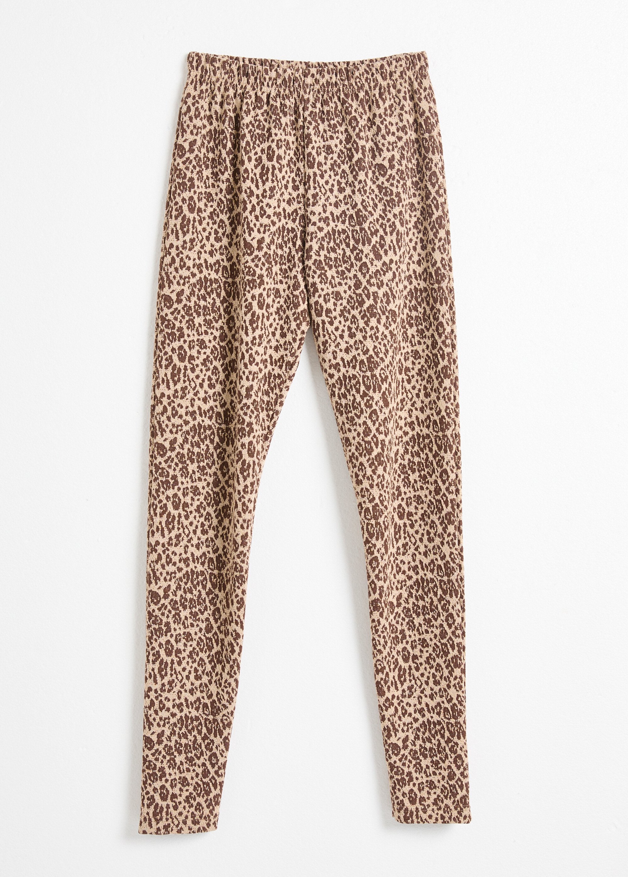 Legging jacquard peau de bête taille élastiquée Femme BEIGE ET CAMEL NARCISO AP1