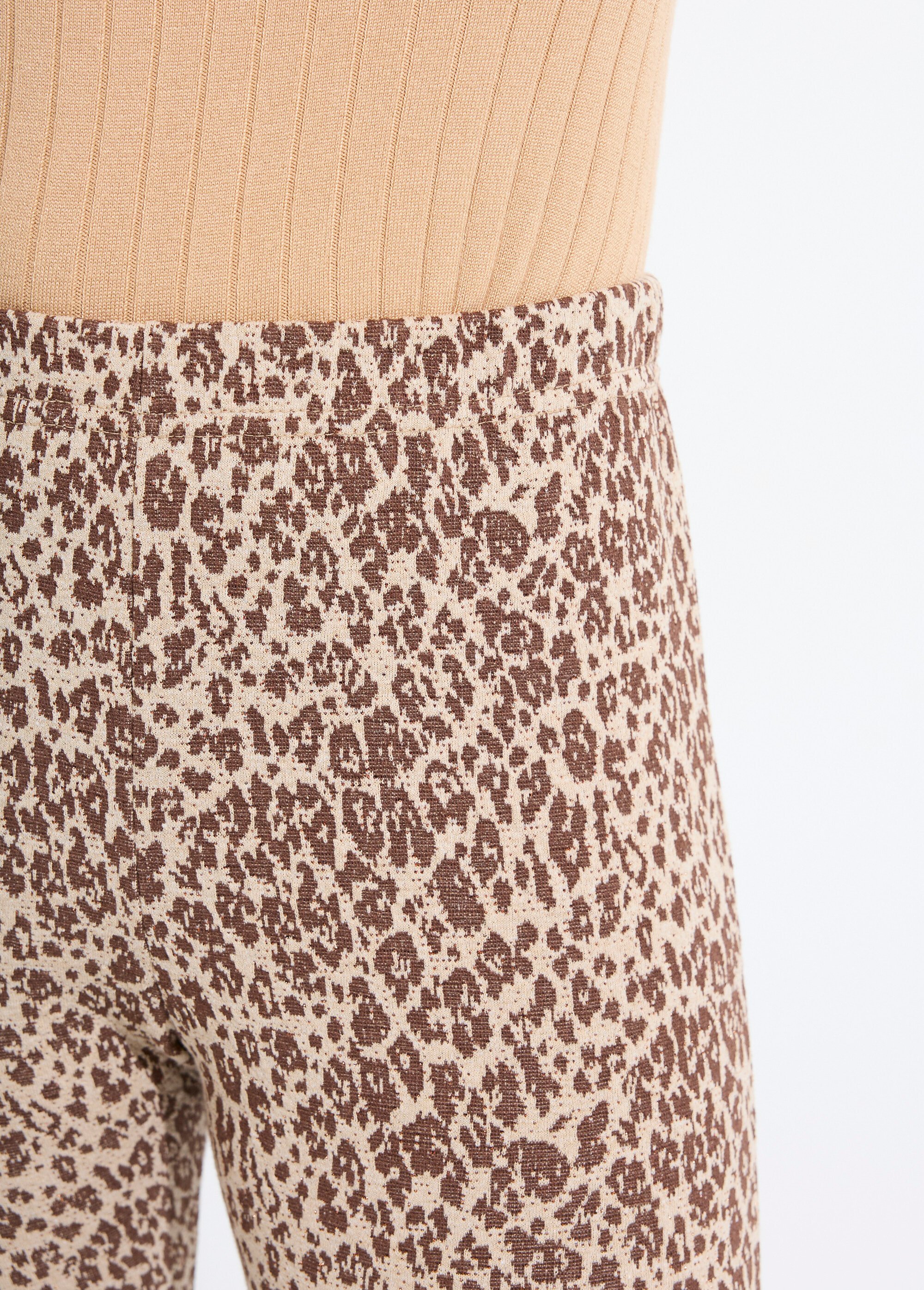 Legging jacquard peau de bête taille élastiquée Femme BEIGE ET CAMEL NARCISO DE1