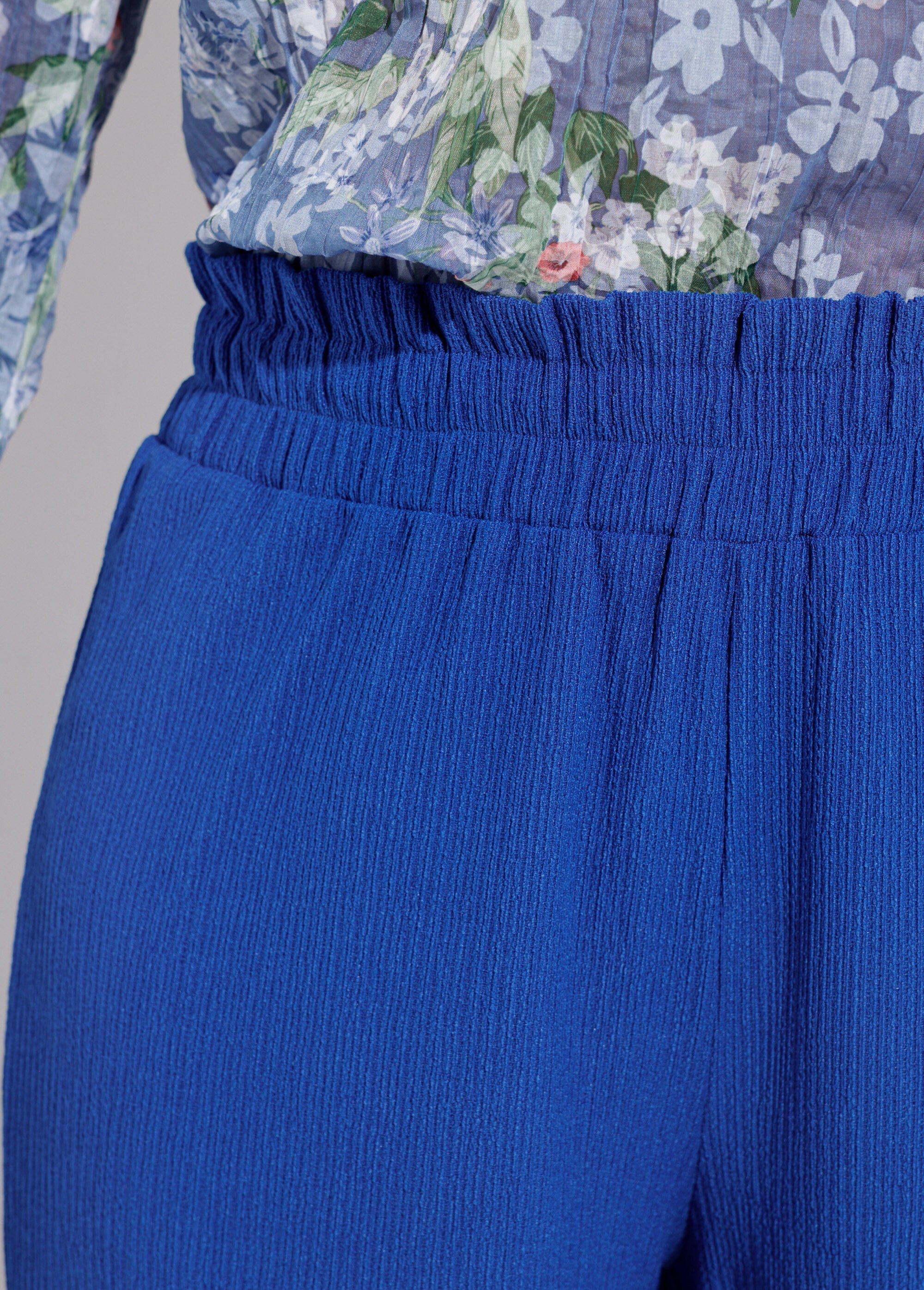 Pantalon vert large taille élastiquée maille relief