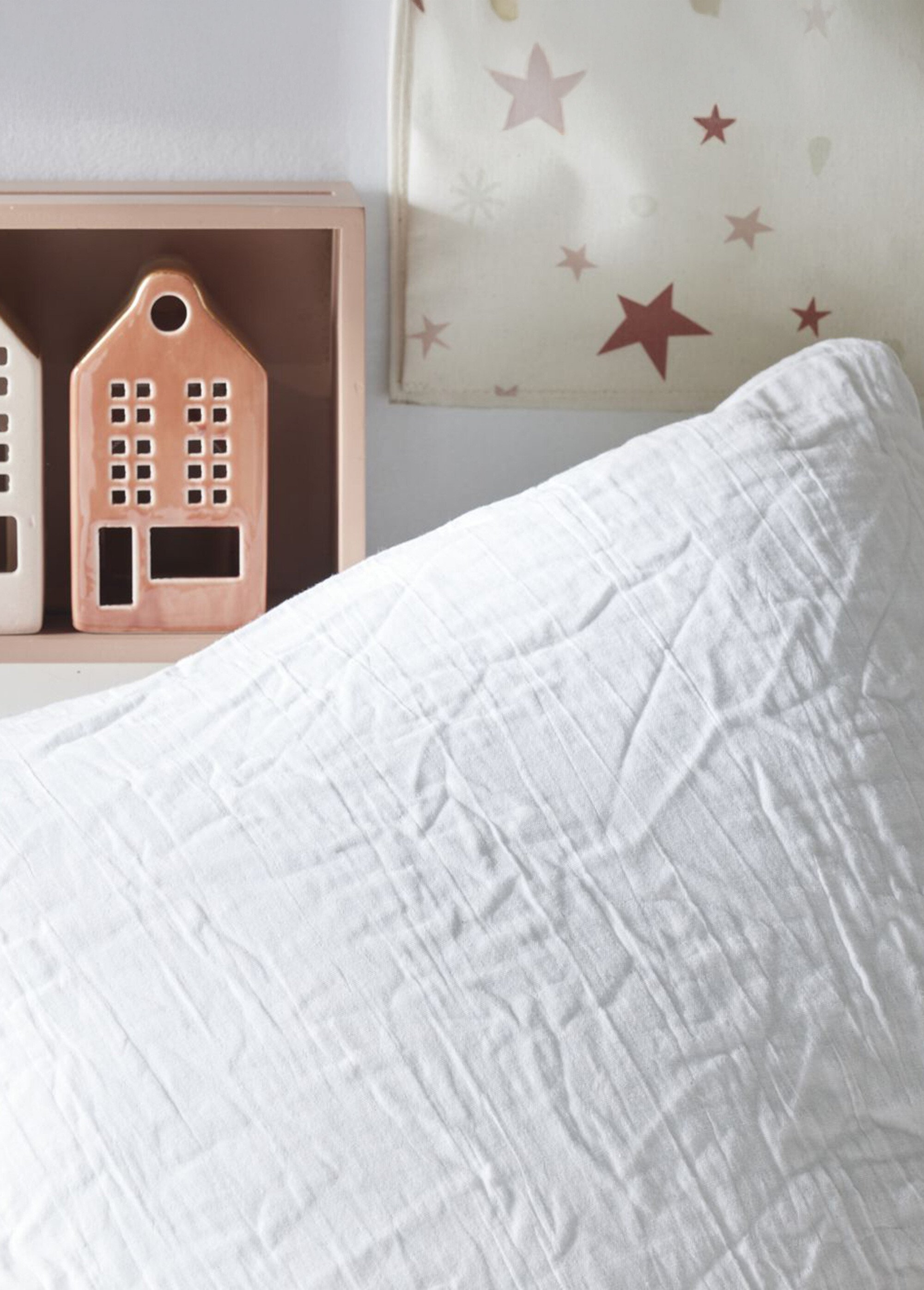 Parure gaze de coton uni, 240 x 220cm Blanc ML-GAZE123319 DE2