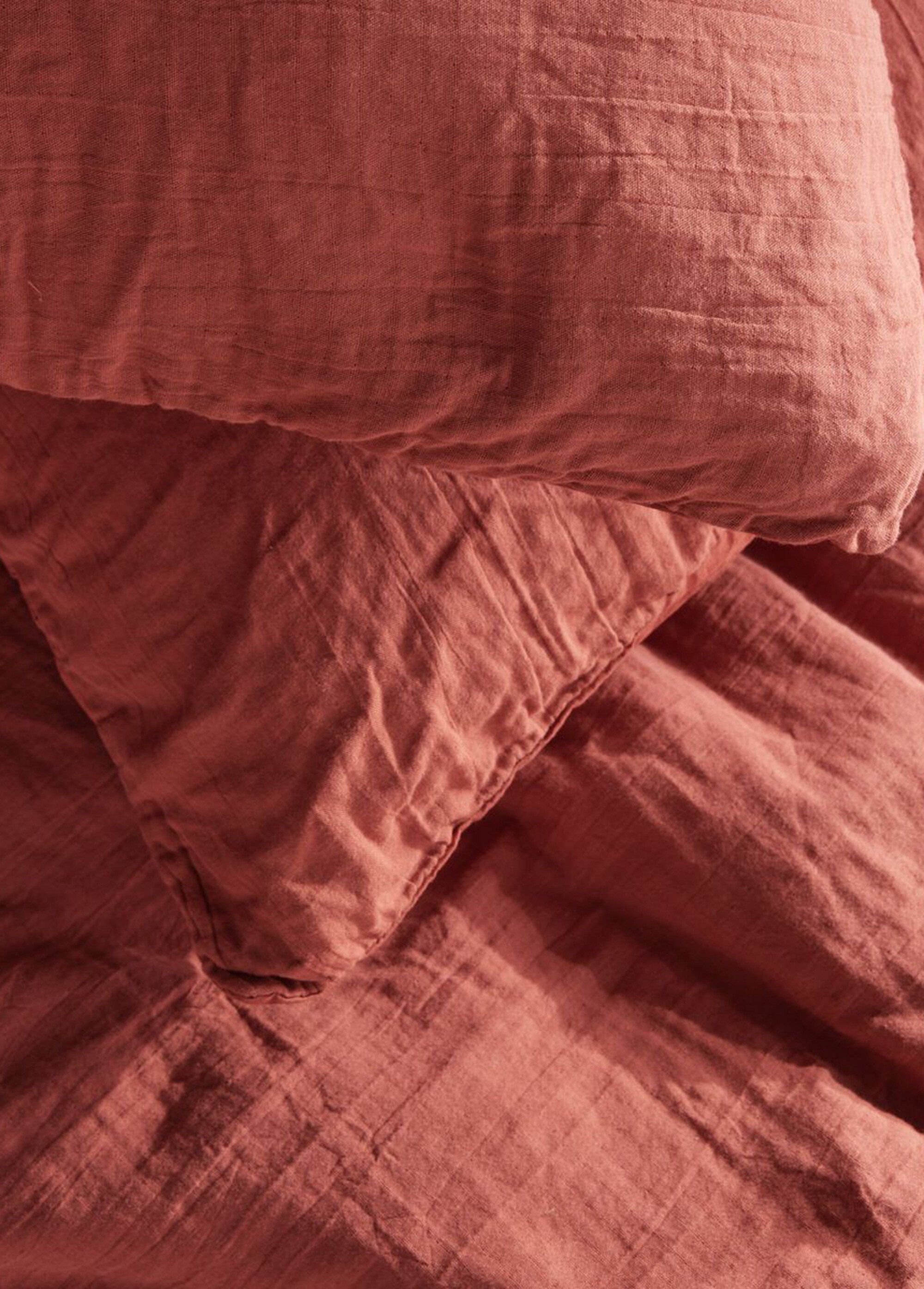 Parure gaze de coton uni, 240 x 220cm