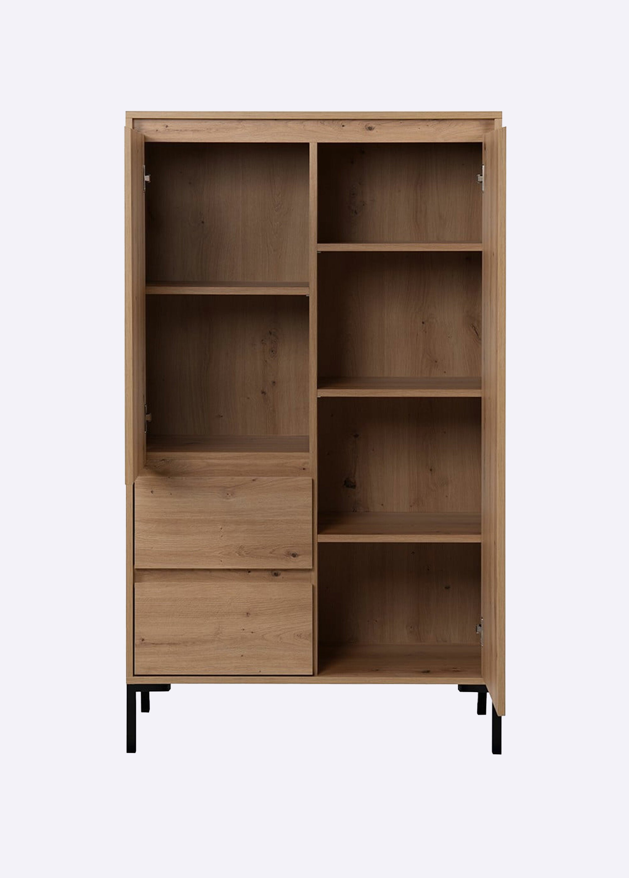 PLOCK Armoire décor chêne, 2 portes MARRON CAL-13608133 DE1