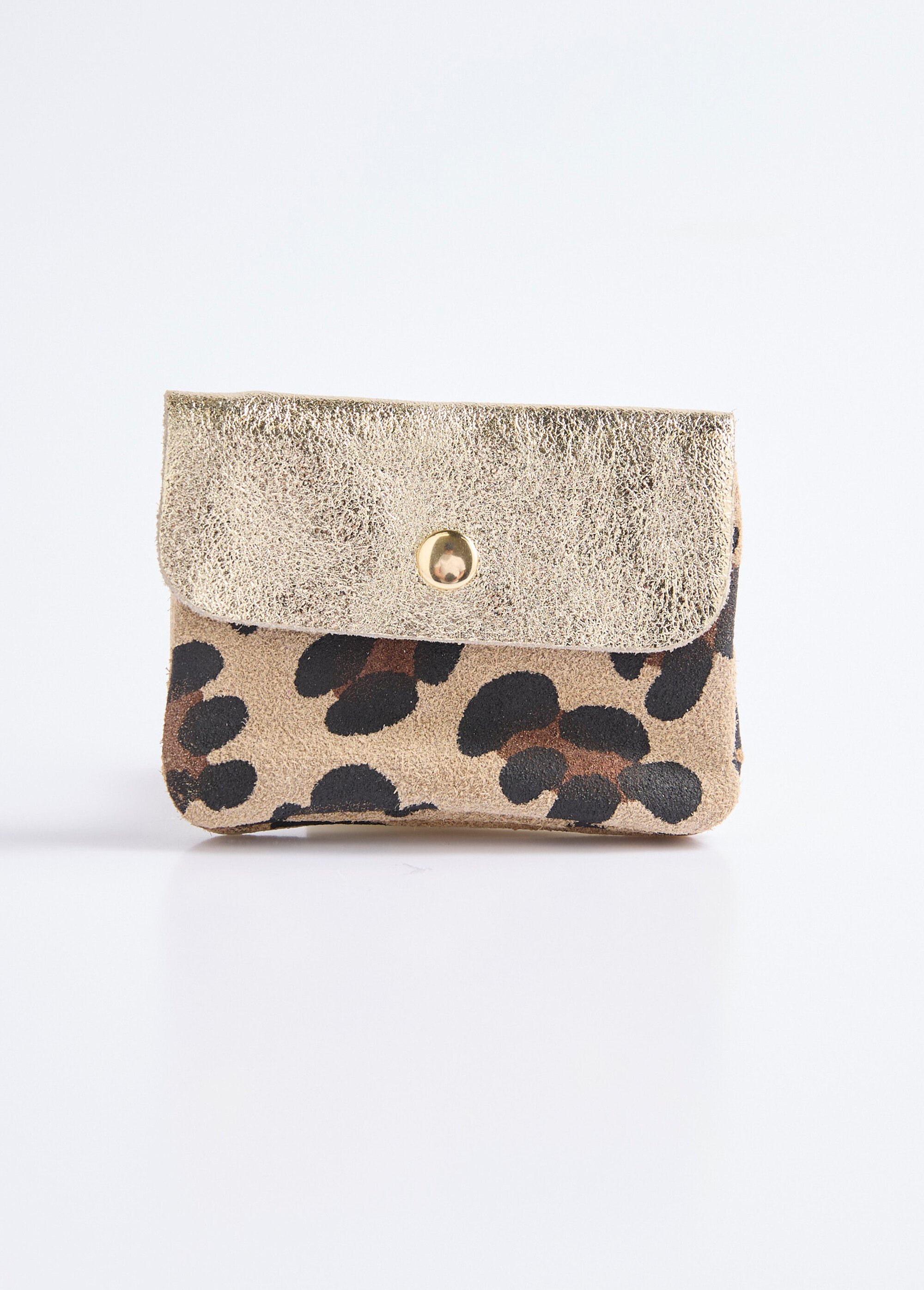 Petit porte-monnaie en cuir fantaisie