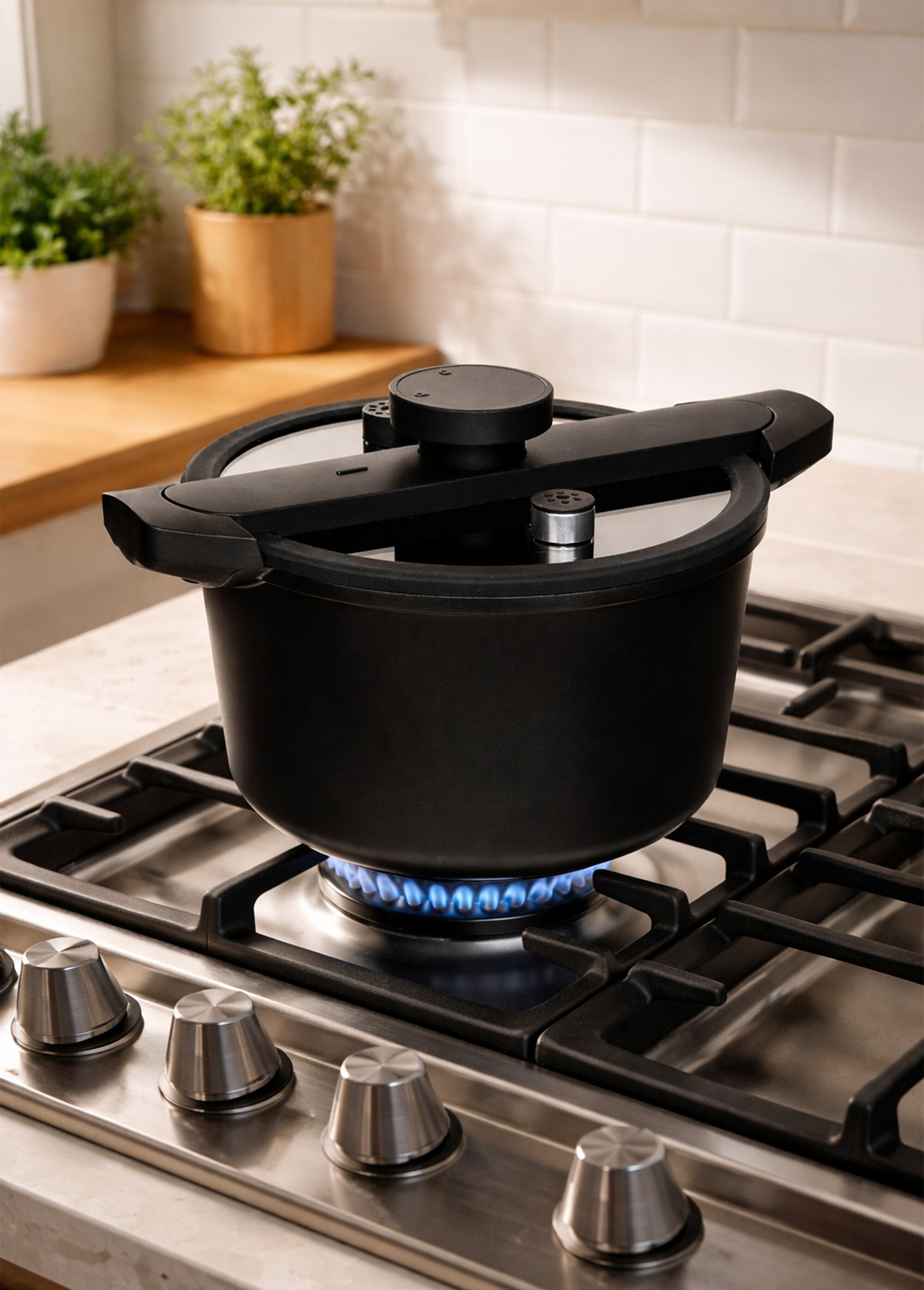 Autocuiseur design fonte / aluminium, 6L Noir JJA-204650 SI1