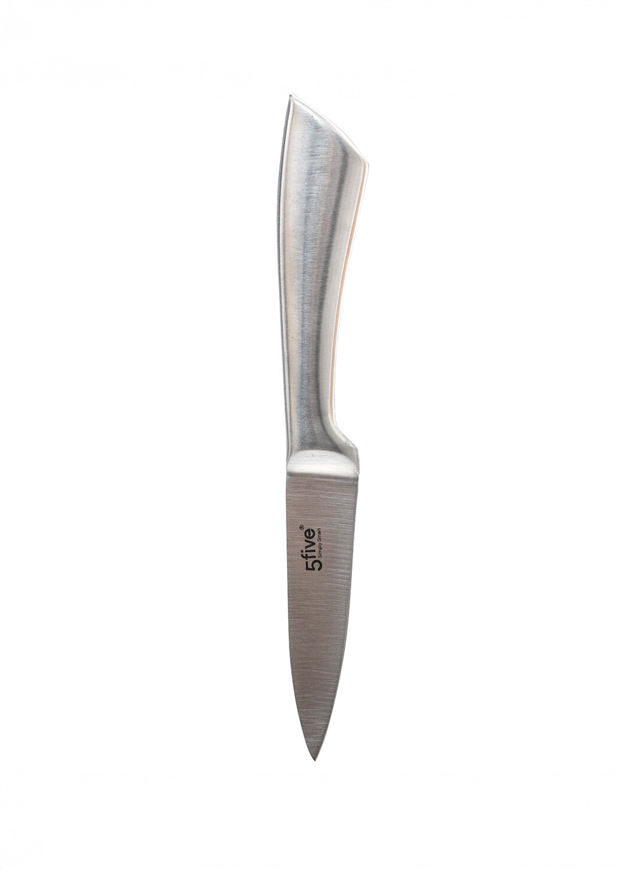 Bloc acier inox 5 couteaux + ciseaux Gris JJA-151380 DE3