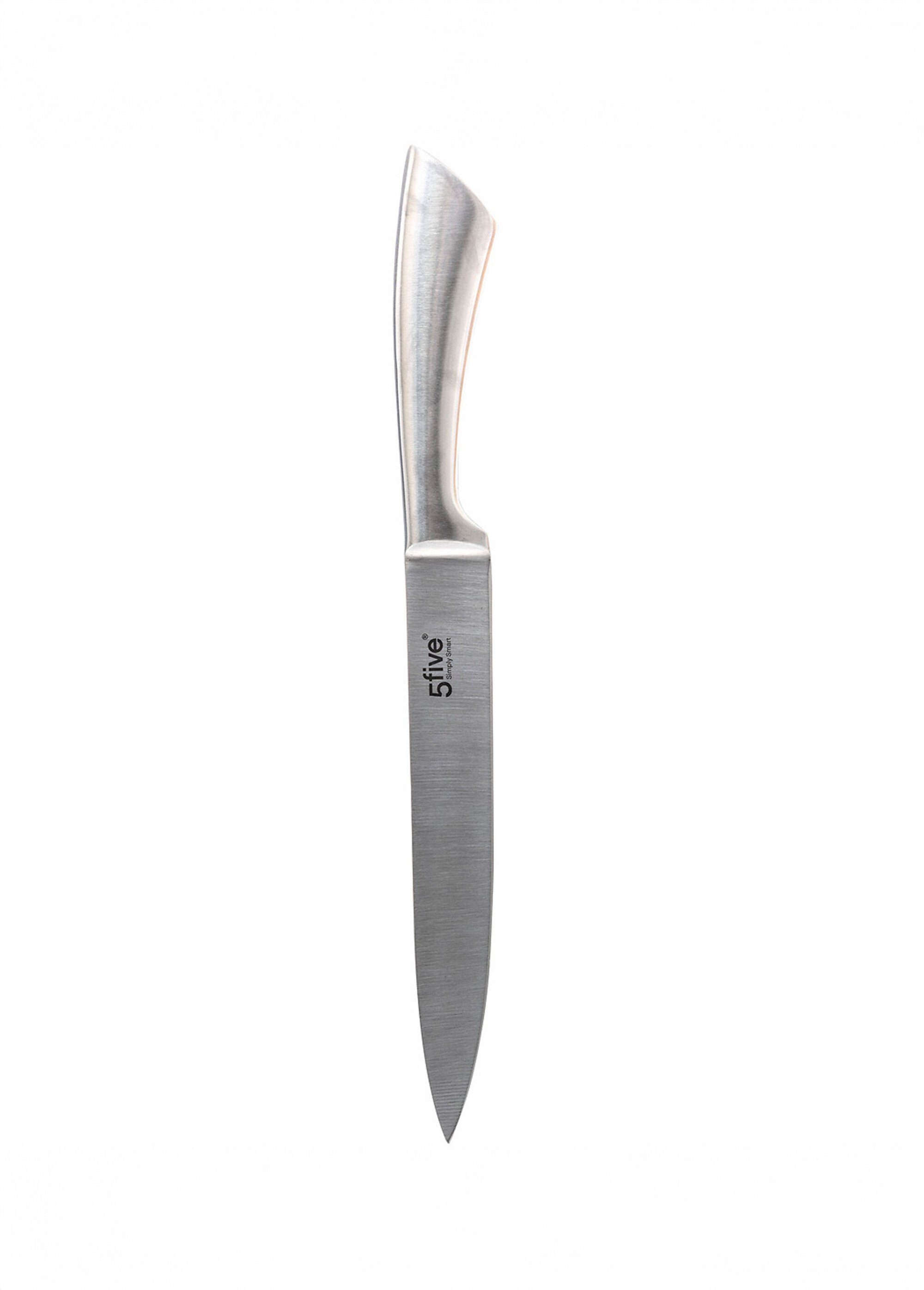 Bloc acier inox 5 couteaux + ciseaux Gris JJA-151380 DE4