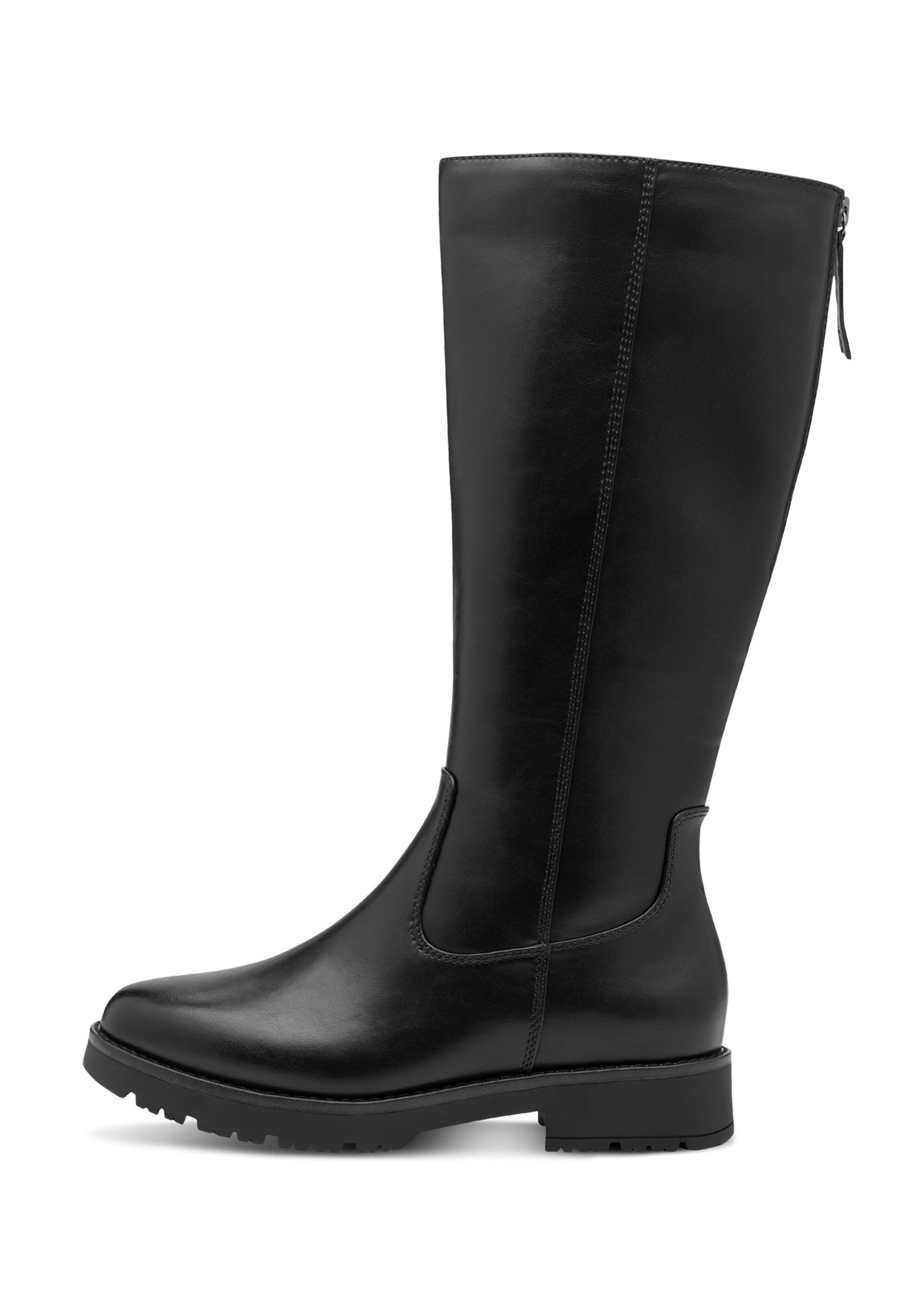 Bottes hautes plates semelle antidérapante Femme Noir JAN82556443 GA1