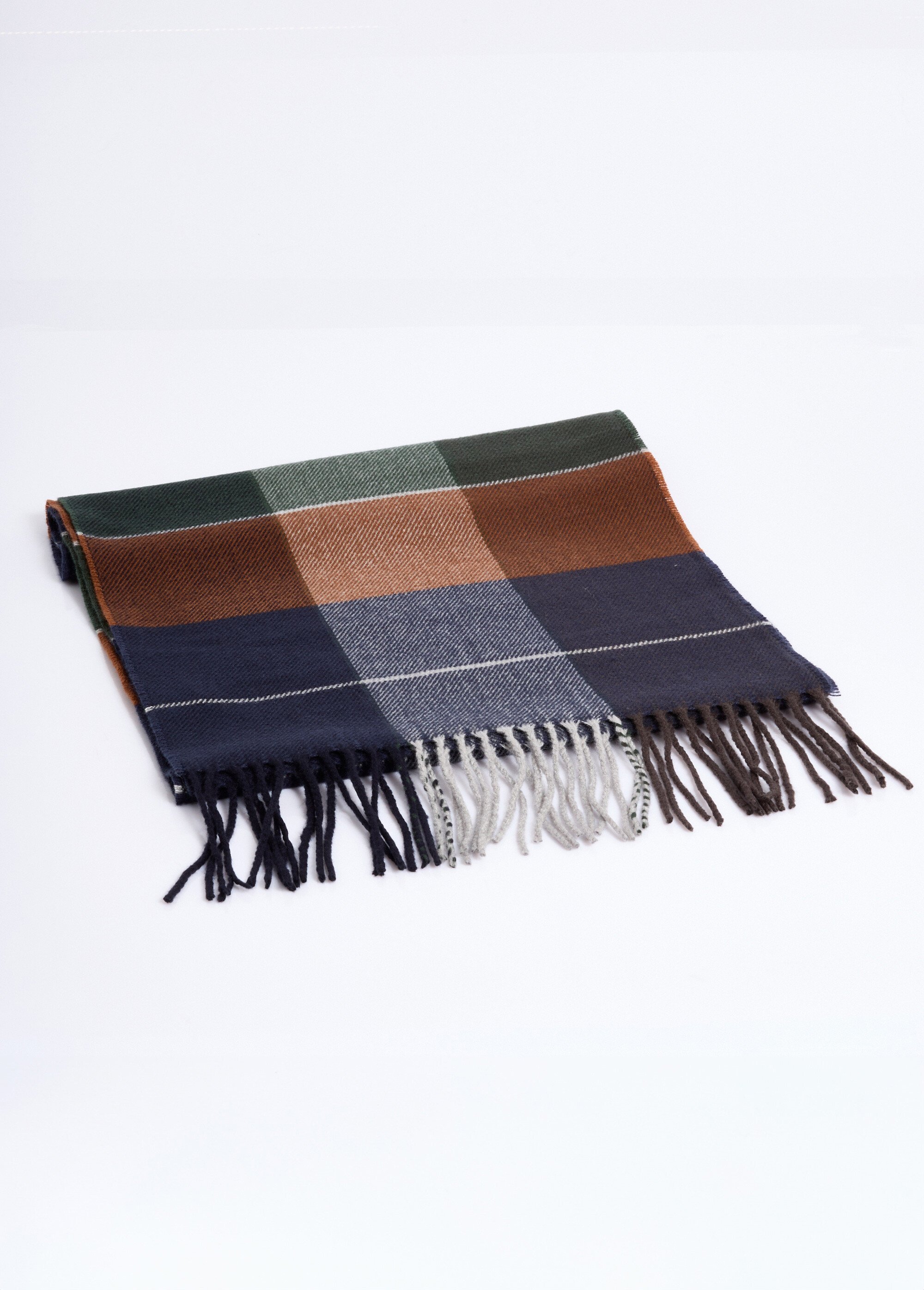 Echarpe à carreaux, multicolore Homme Bleu NES180SWM2306 FA1