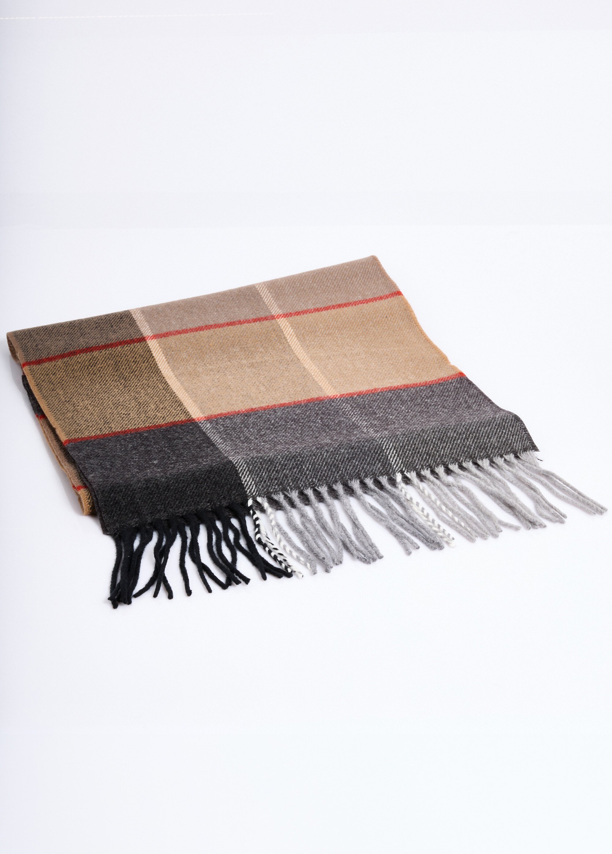 Echarpe à carreaux, multicolore Homme Marron NES180SWM2306 FA1