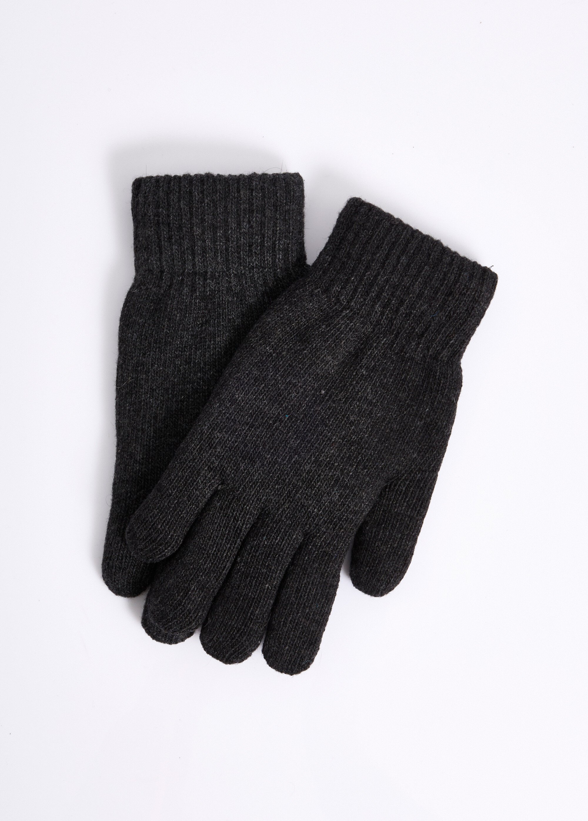Gants chauds maille, poignet bord cotes
