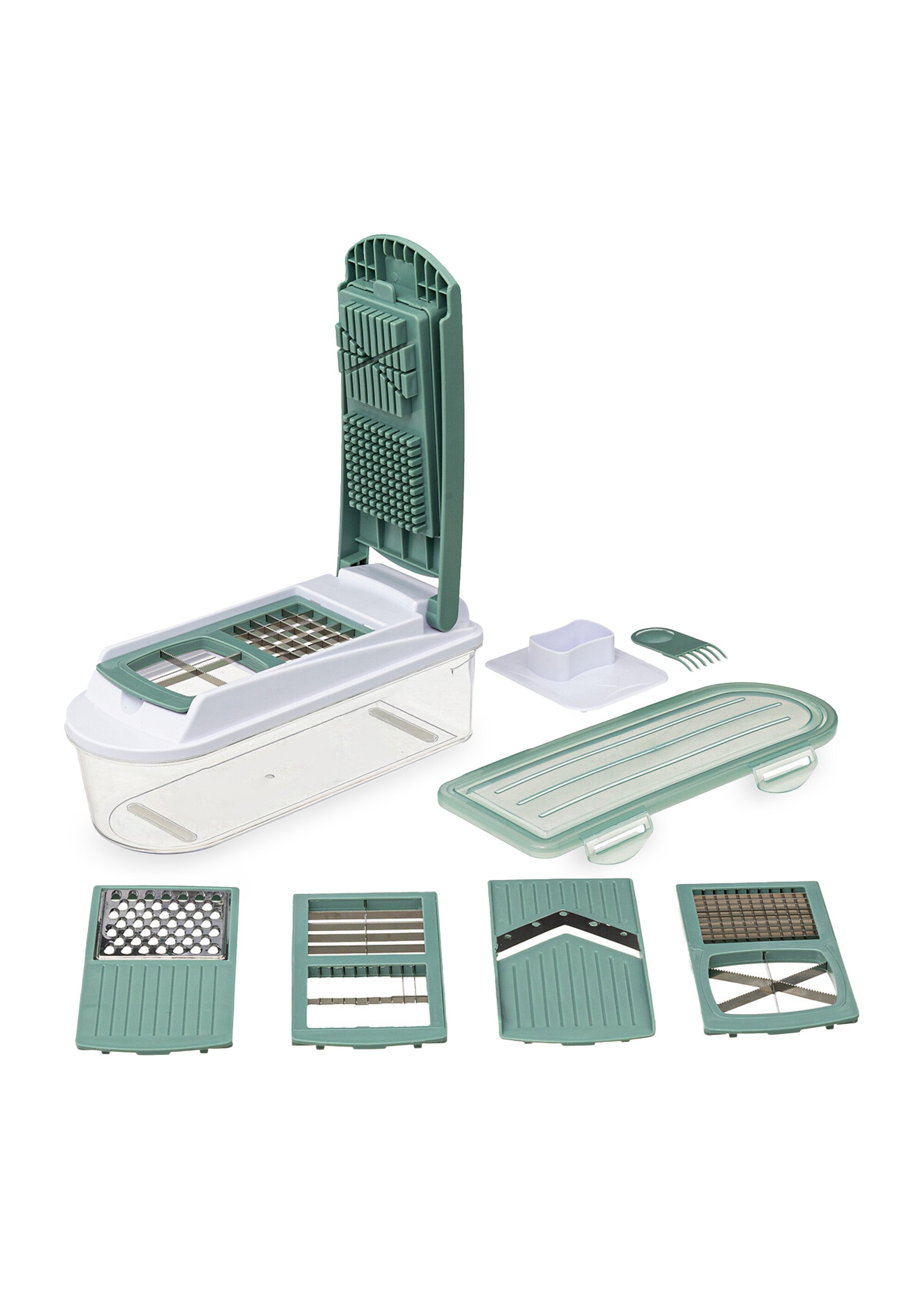 Mandoline acier multi découpes 8 grilles Vert JJA-128790 FA1