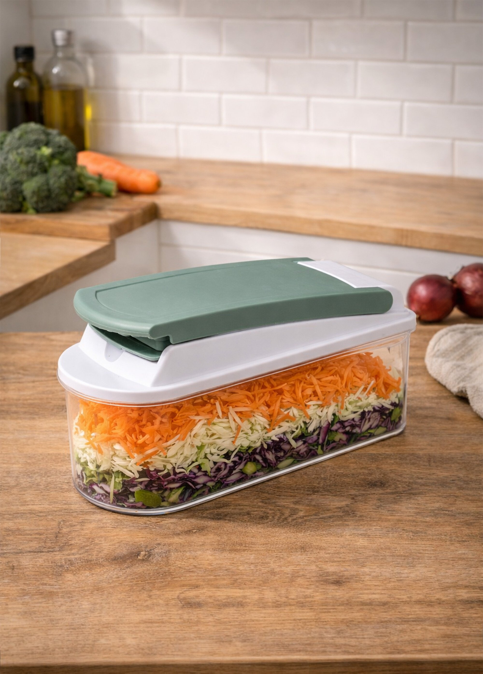 Mandoline acier multi découpes 8 grilles Vert JJA-128790 SI1