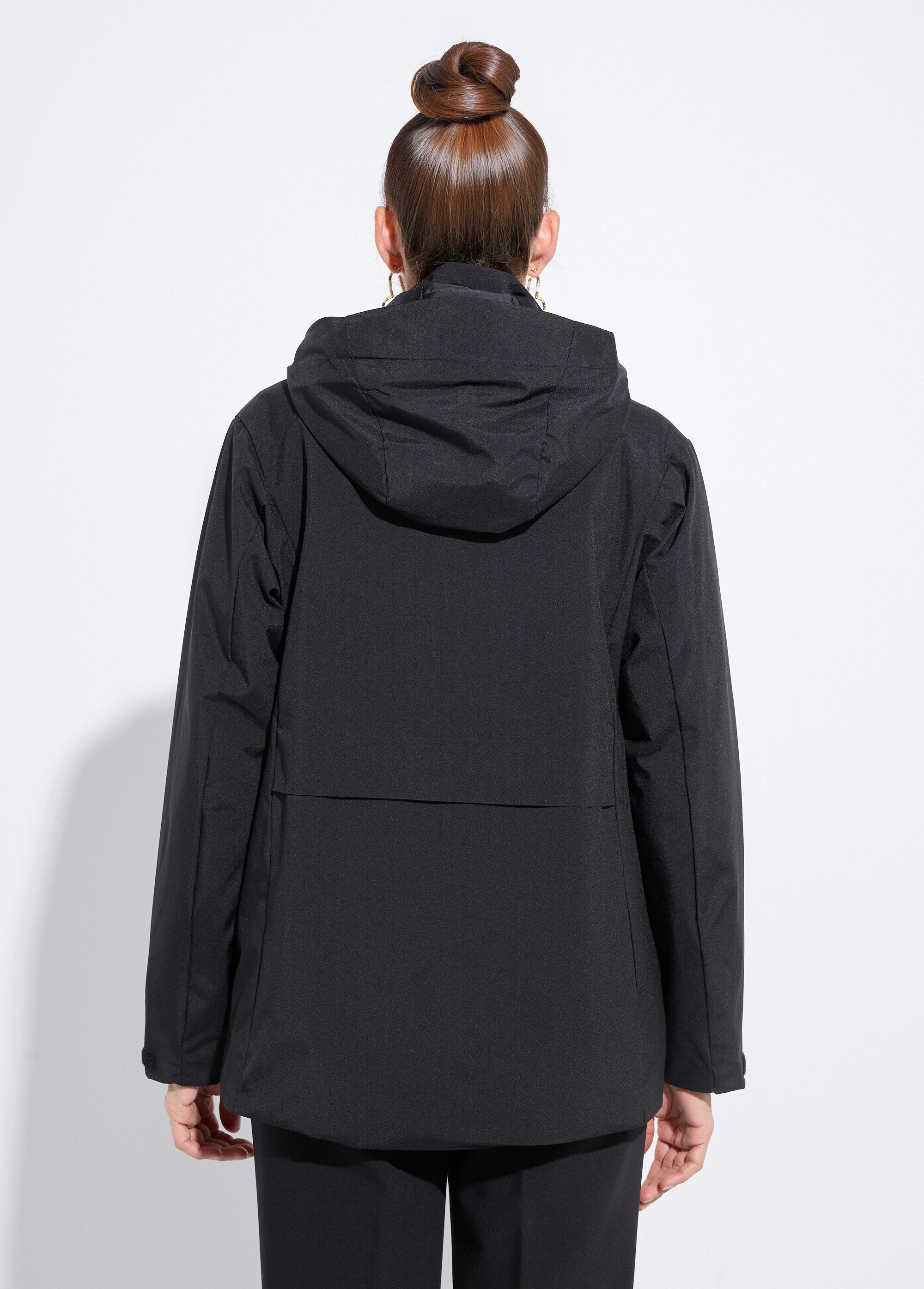 Parka déperlante matelassée sportswear Femme Noir CHE-BI-2320B DO1