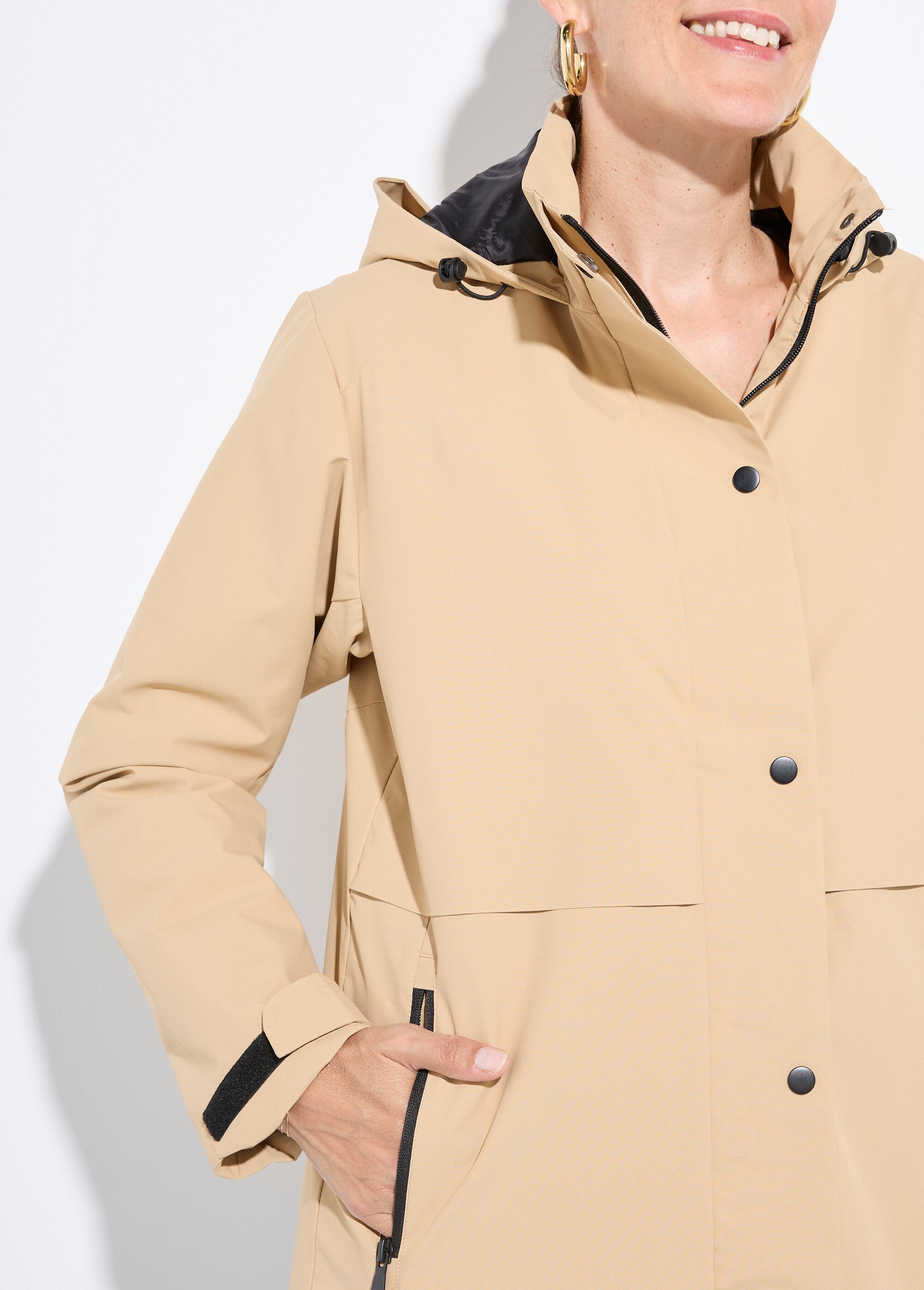 Parka déperlante matelassée sportswear Femme Beige CHE-BI-2320B DE1