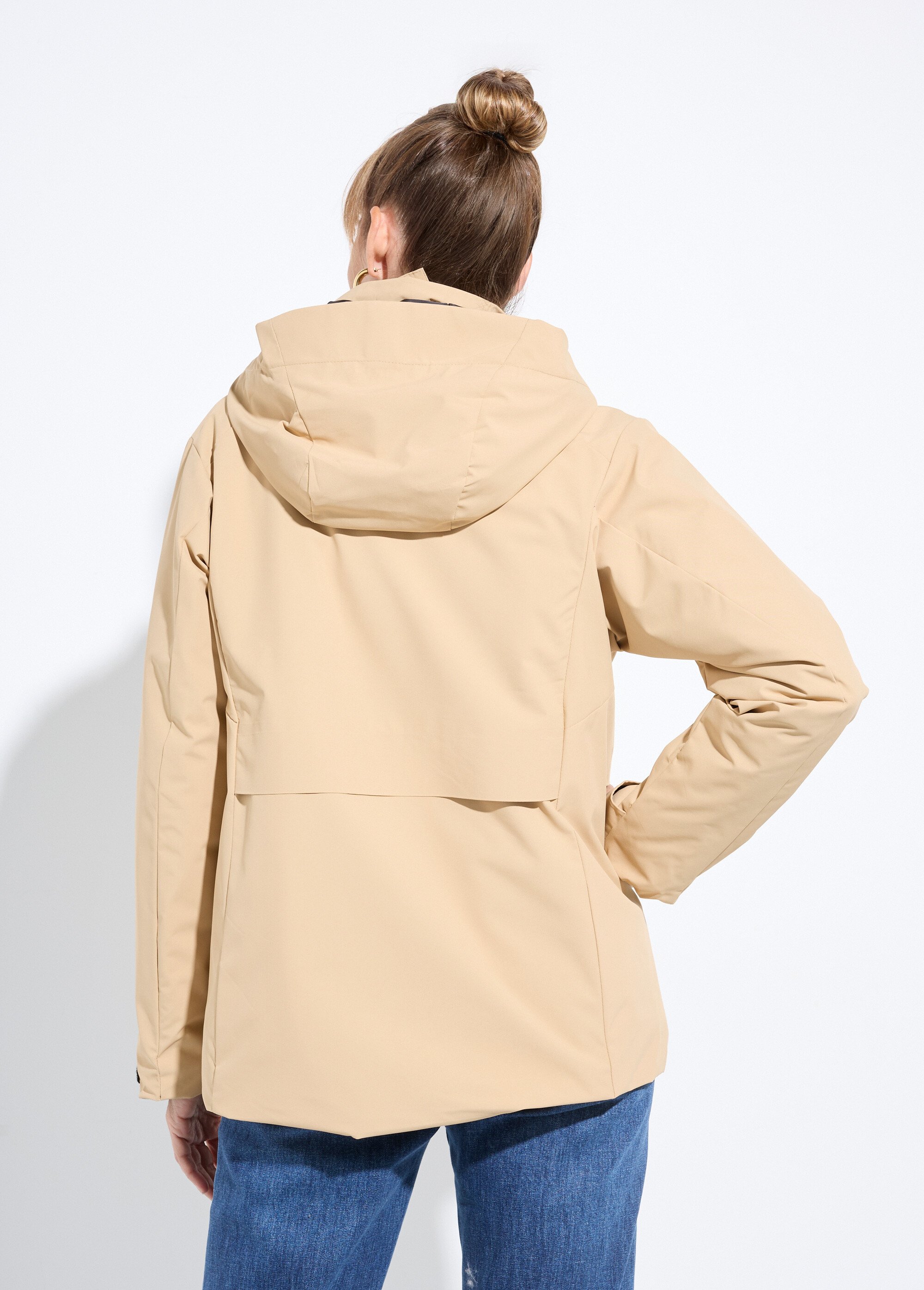 Parka déperlante matelassée sportswear Femme Beige CHE-BI-2320B DO1