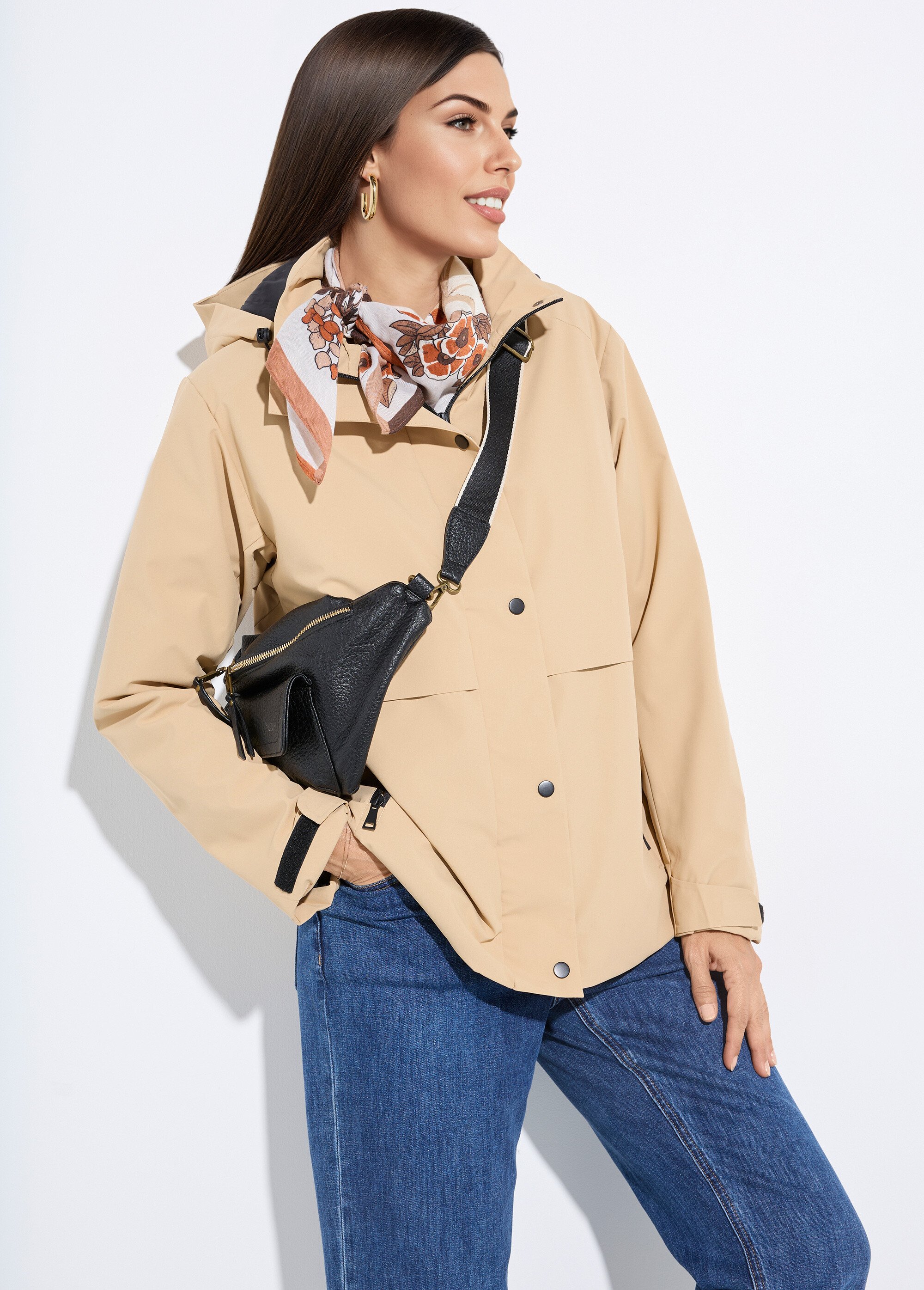 Parka déperlante matelassée sportswear Femme Beige CHE-BI-2320B MV1