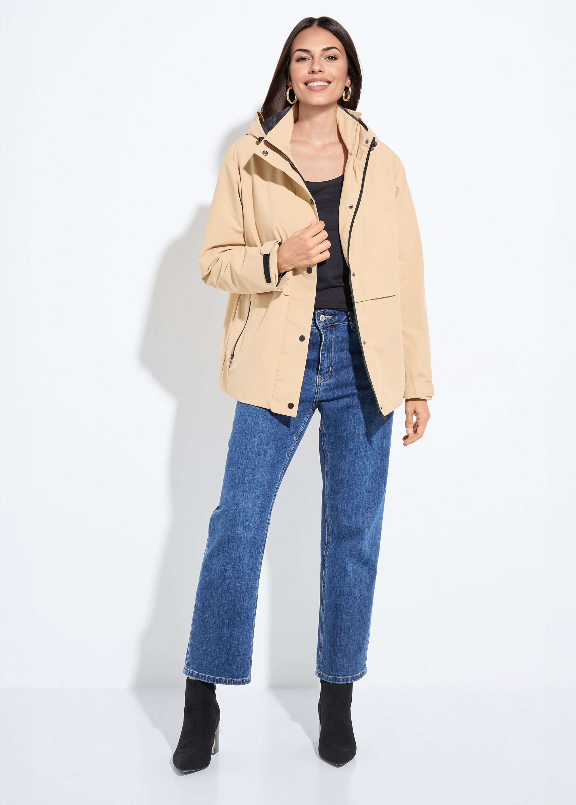 Parka déperlante matelassée sportswear Femme Beige CHE-BI-2320B SF1