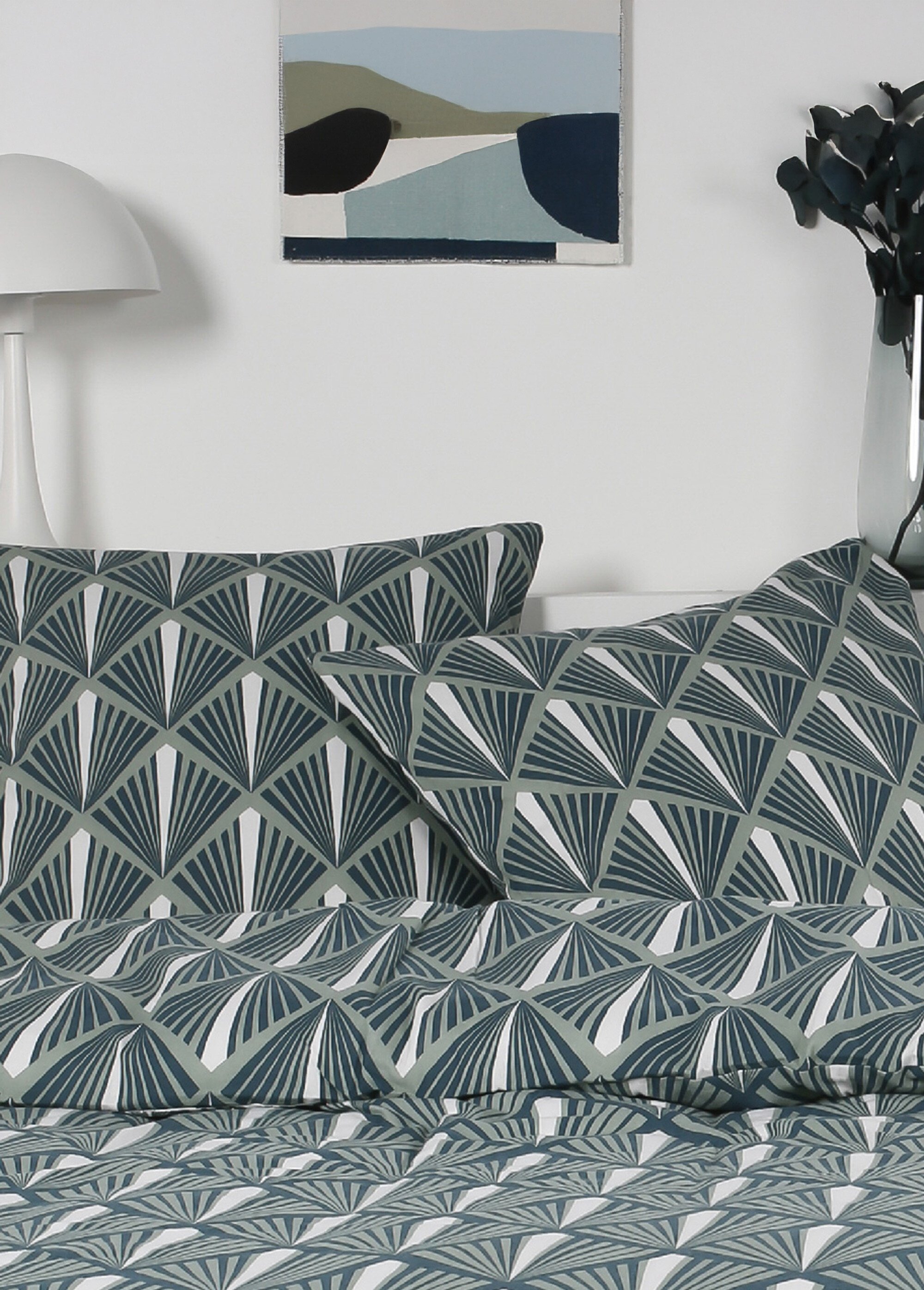 Parure flanelle 240 x 220cm, Art déco Vert ML-FLAN110047 DE1