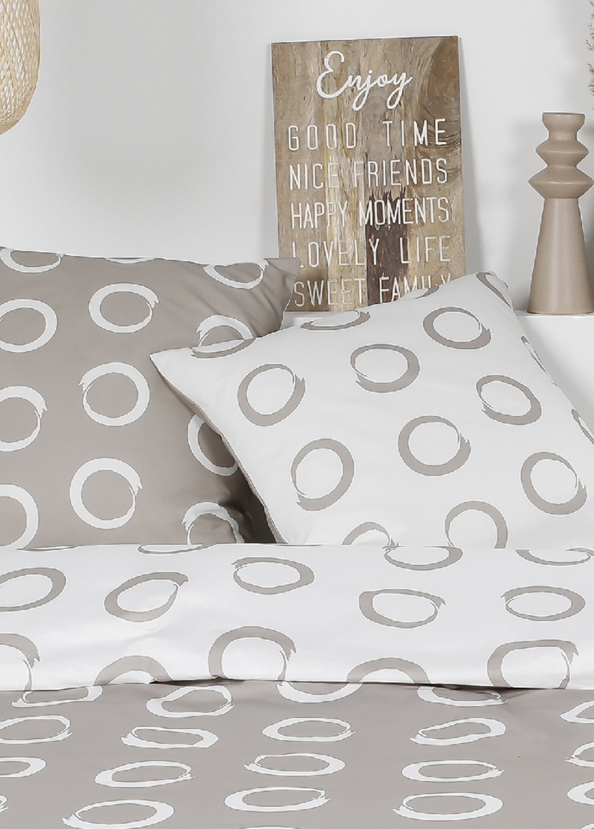 Parure flanelle 240 x 220cm, Cercles