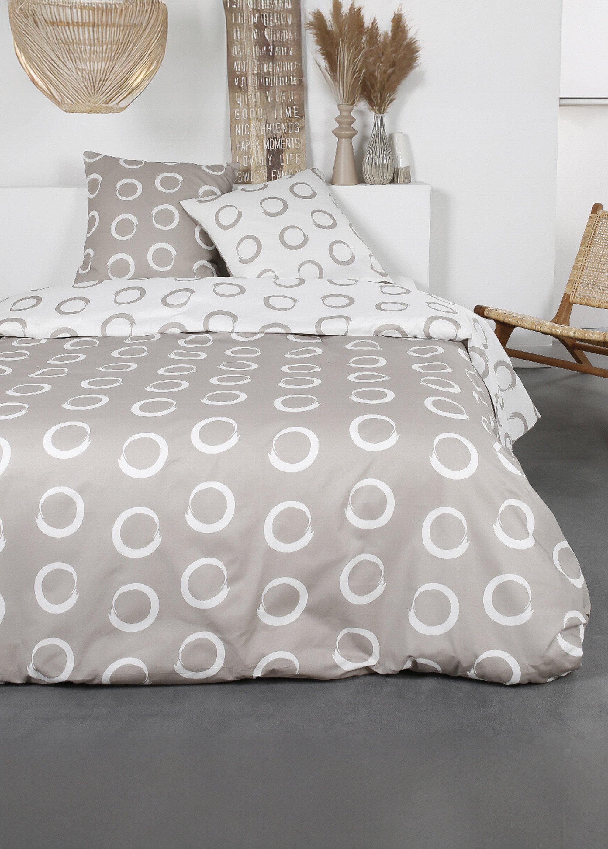 Parure flanelle 240 x 220cm, Cercles