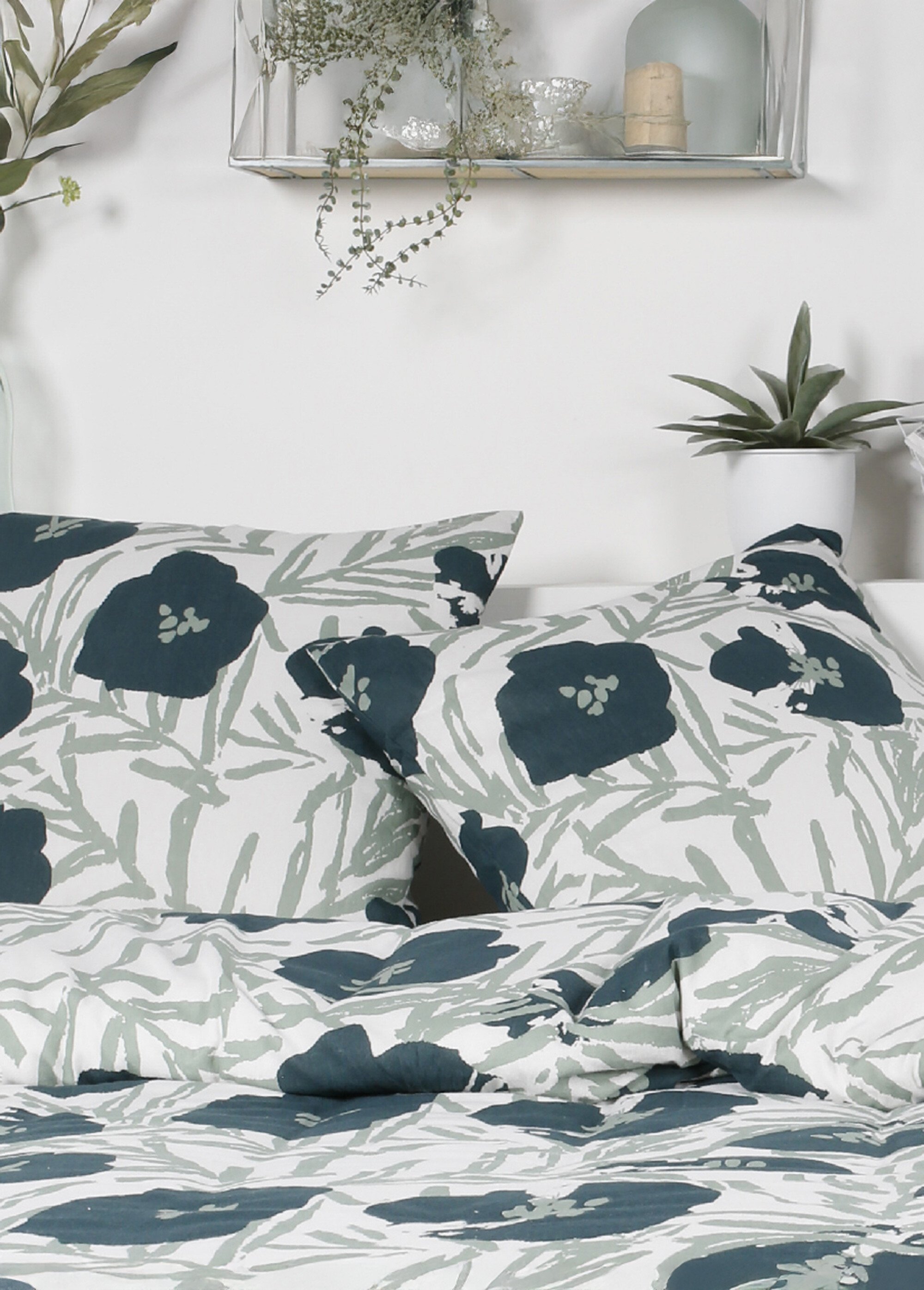 Parure flanelle 240 x 220cm, Coquelicots