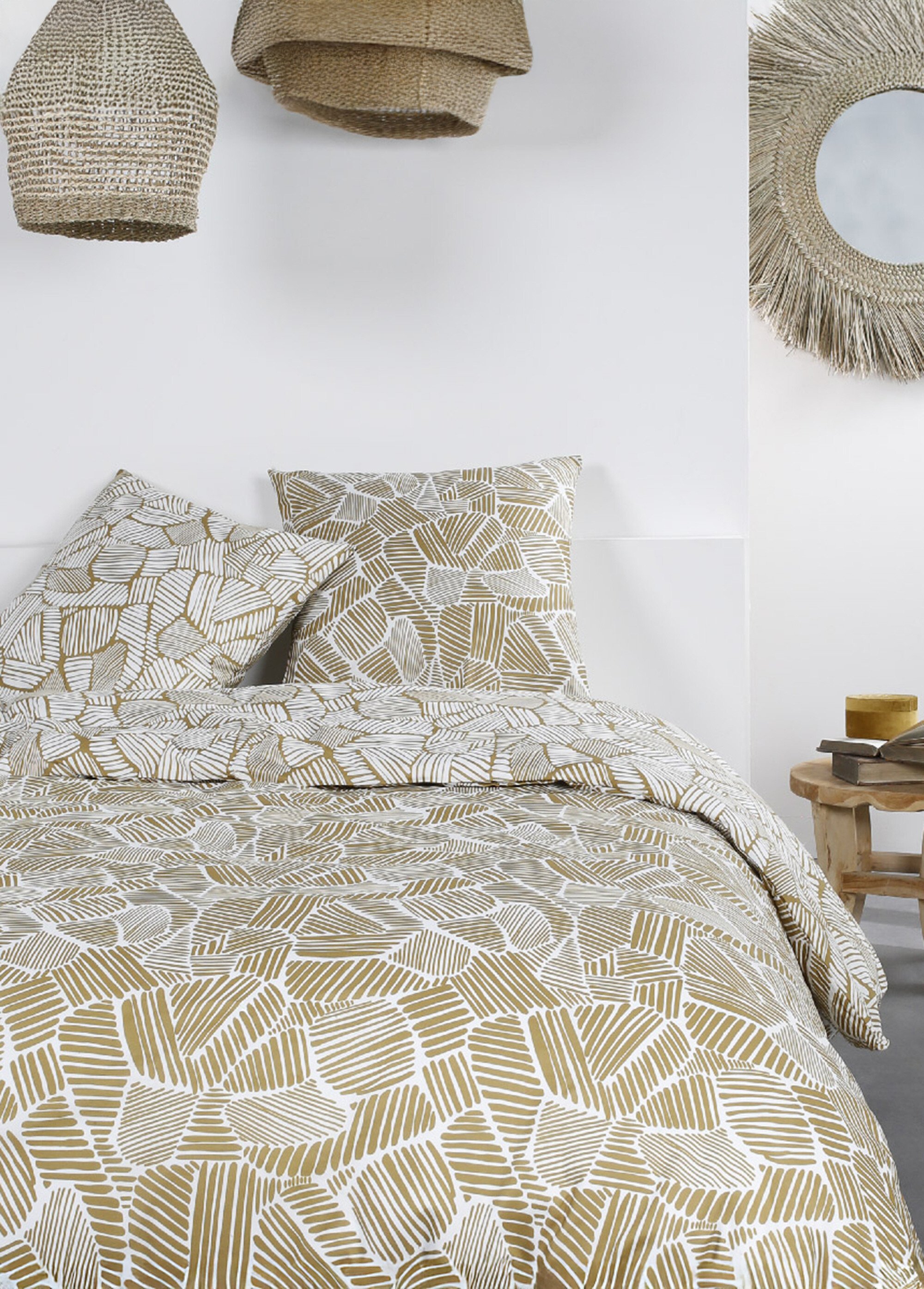 Parure pur coton 240 x 220cm, Africa Beige ML-MAWI108913 FA1