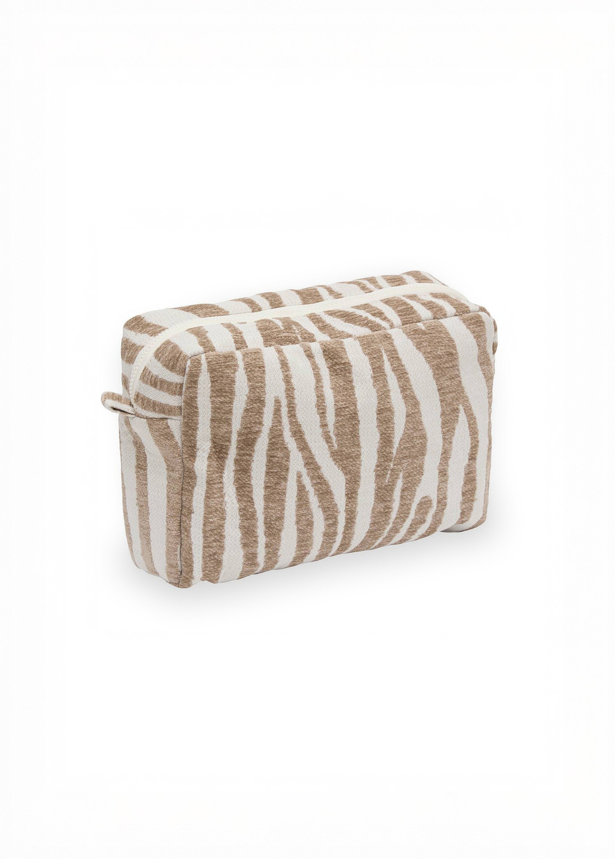 Petite trousse de toilette tissu texturé Beige JJA-213375 FA1