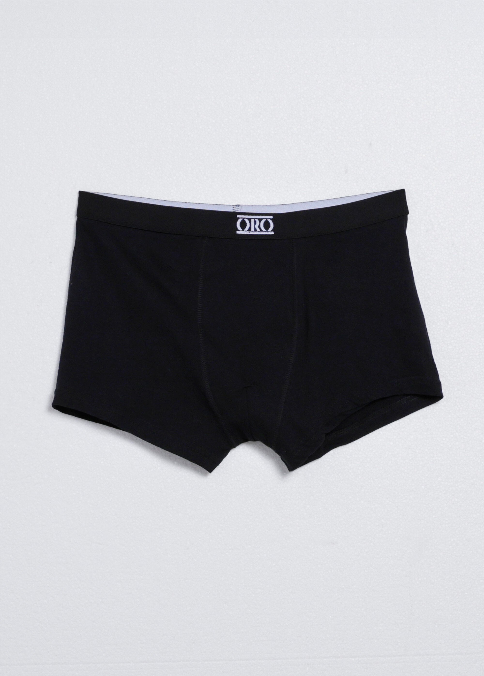 Boxers assortis unis et rayés en coton Homme Noir BEN30894513 DE2