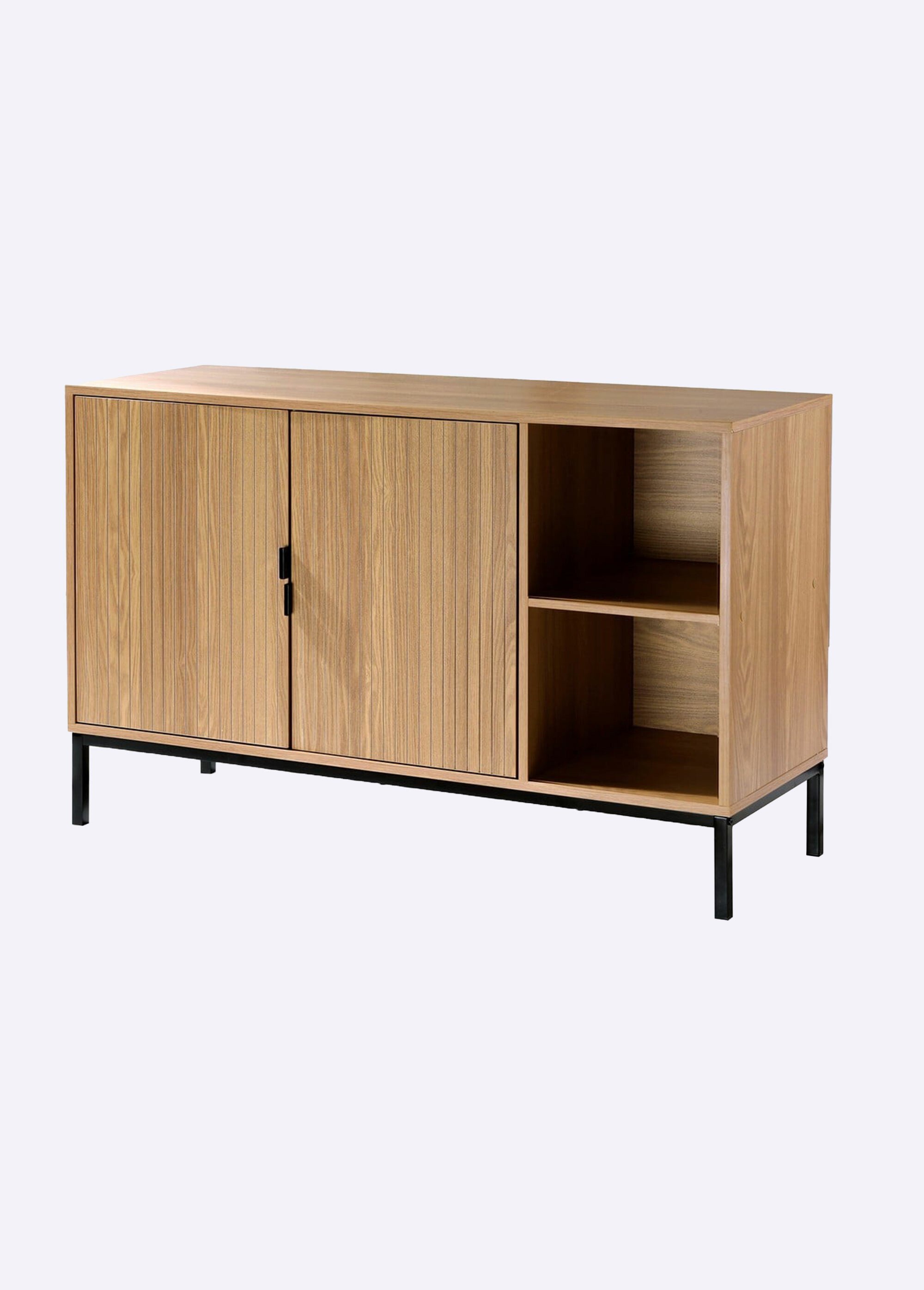 TARA Buffet strié 2 portes + 2 niches BEIGE CAL-14568133 DE1