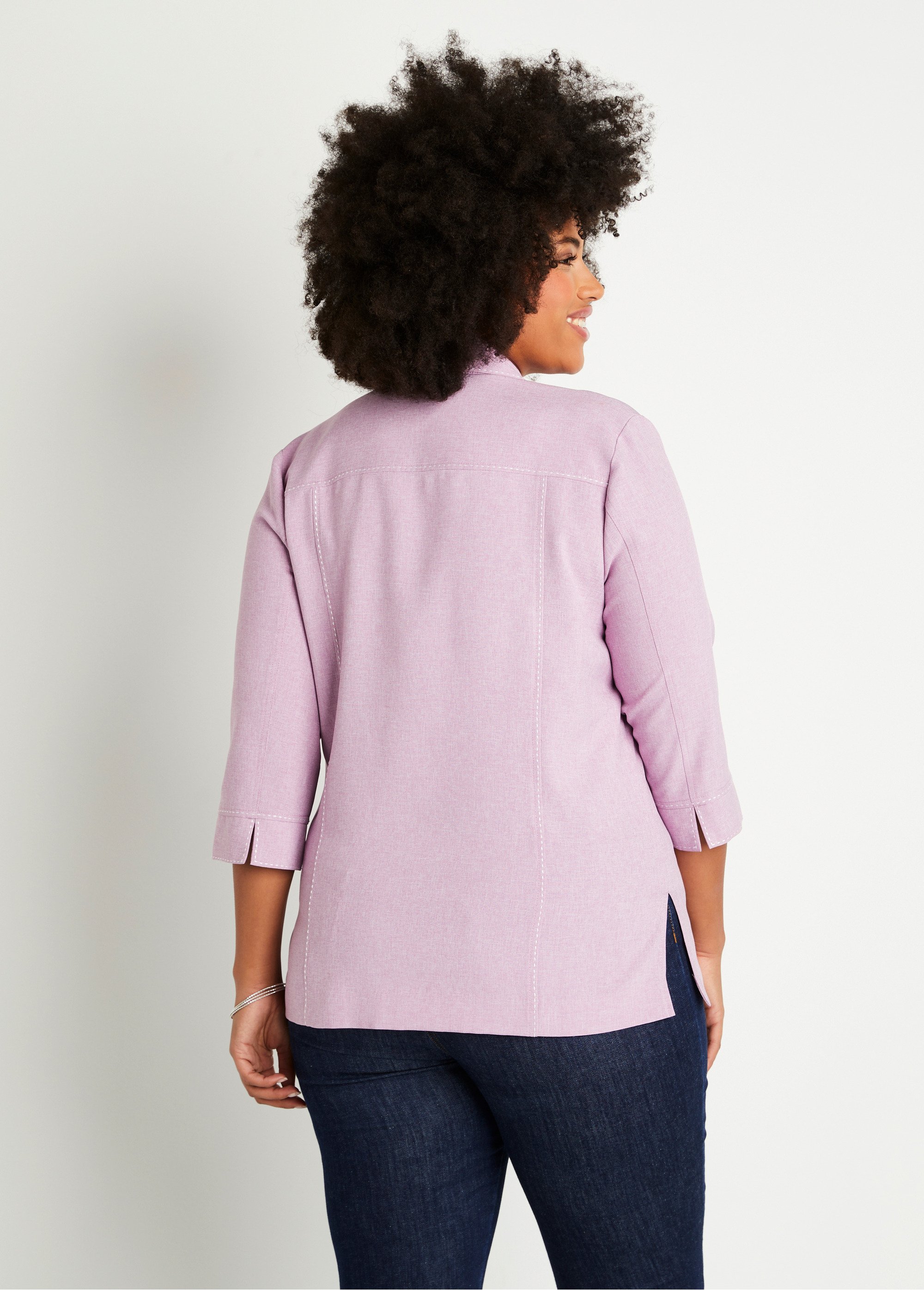 Veste longue boutonnée