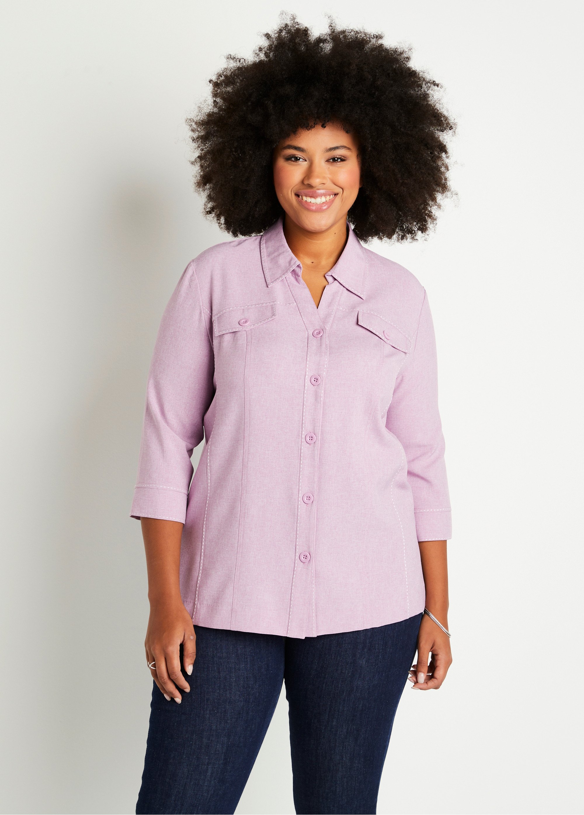 Veste longue boutonnée