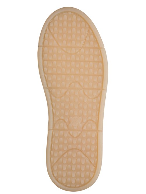 Baskets suédine, détail talon fantaisie Femme Beige JAN-82378444 UN1